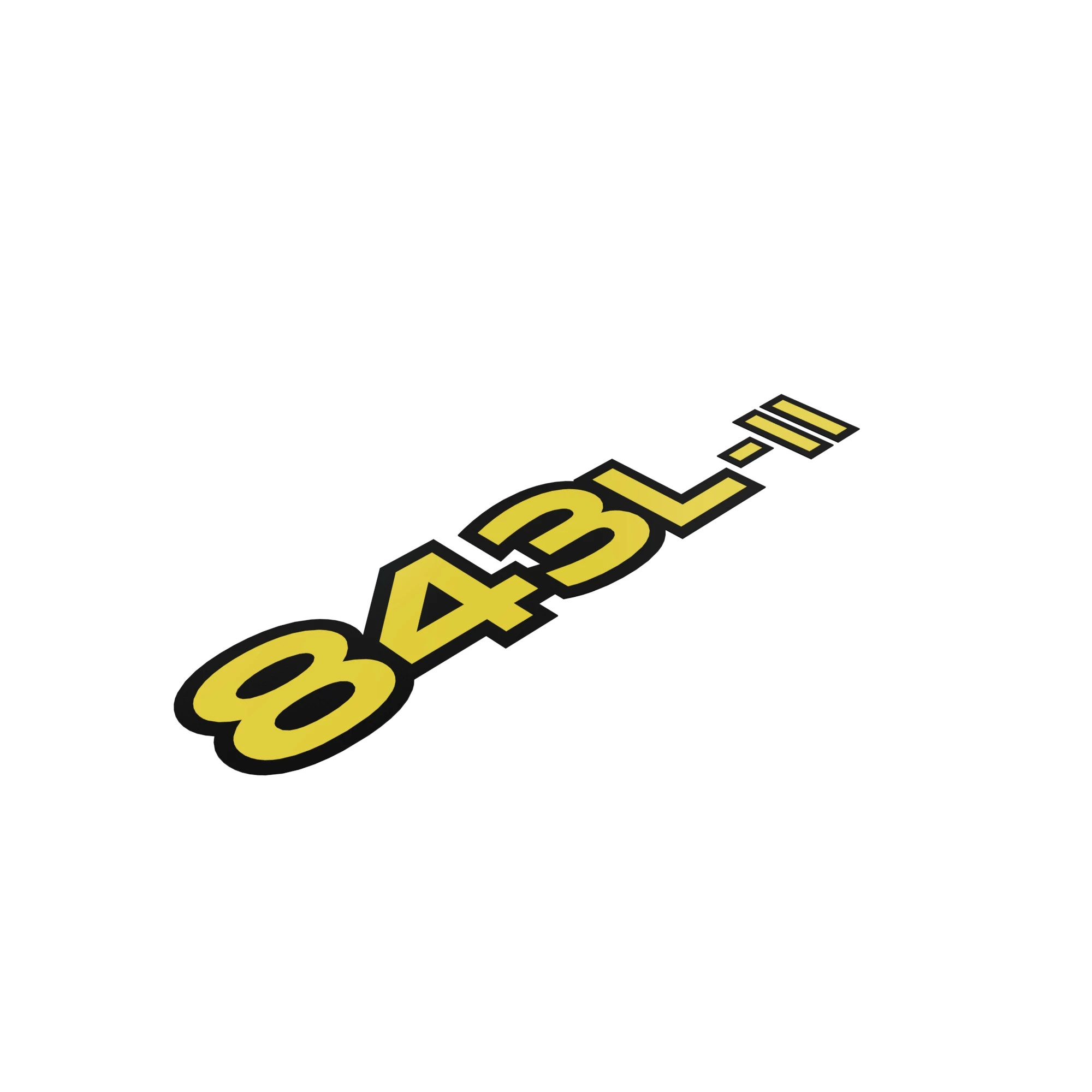 John Deere 843L-II Model Label - T412305