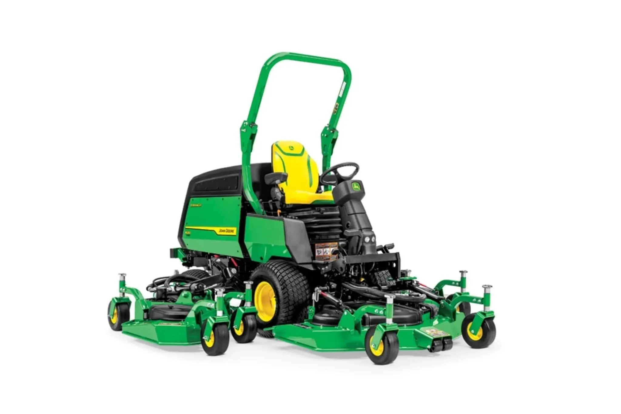 Front right studio view of 1600 Turbo TerrainCut Wide-Area Mower