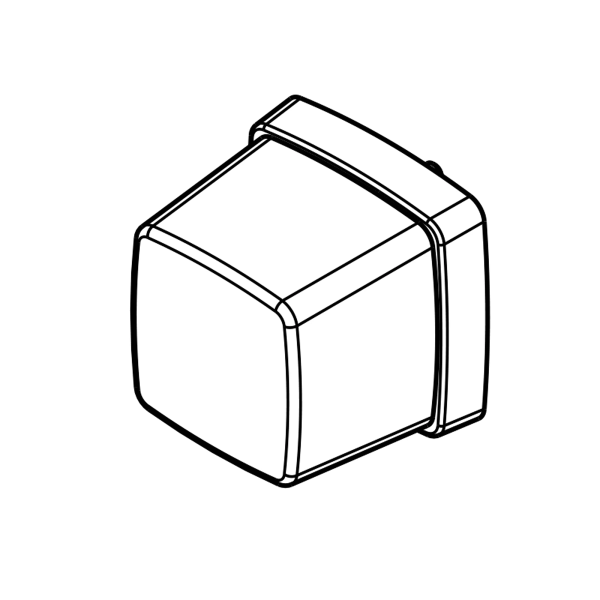 Lamp, Side Square W.Ca