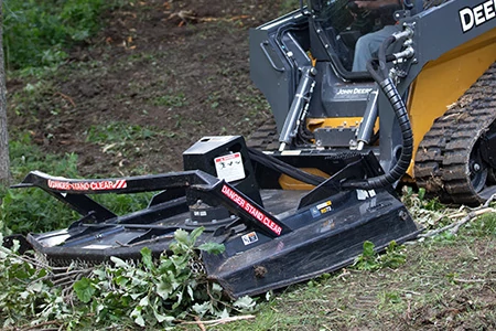 RS72 Rotary Cutter chopping tree debris