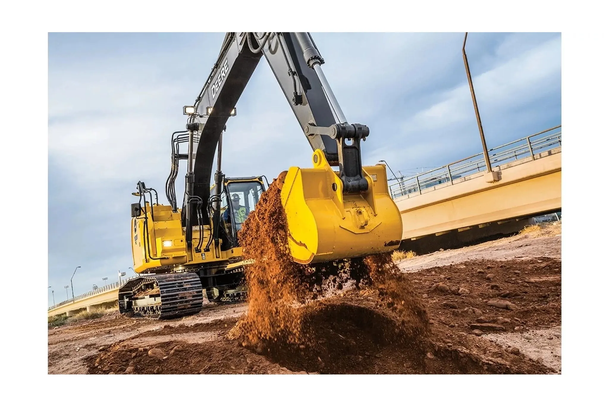 Studio image of a 245 P-Tier Mid-Size Excavator