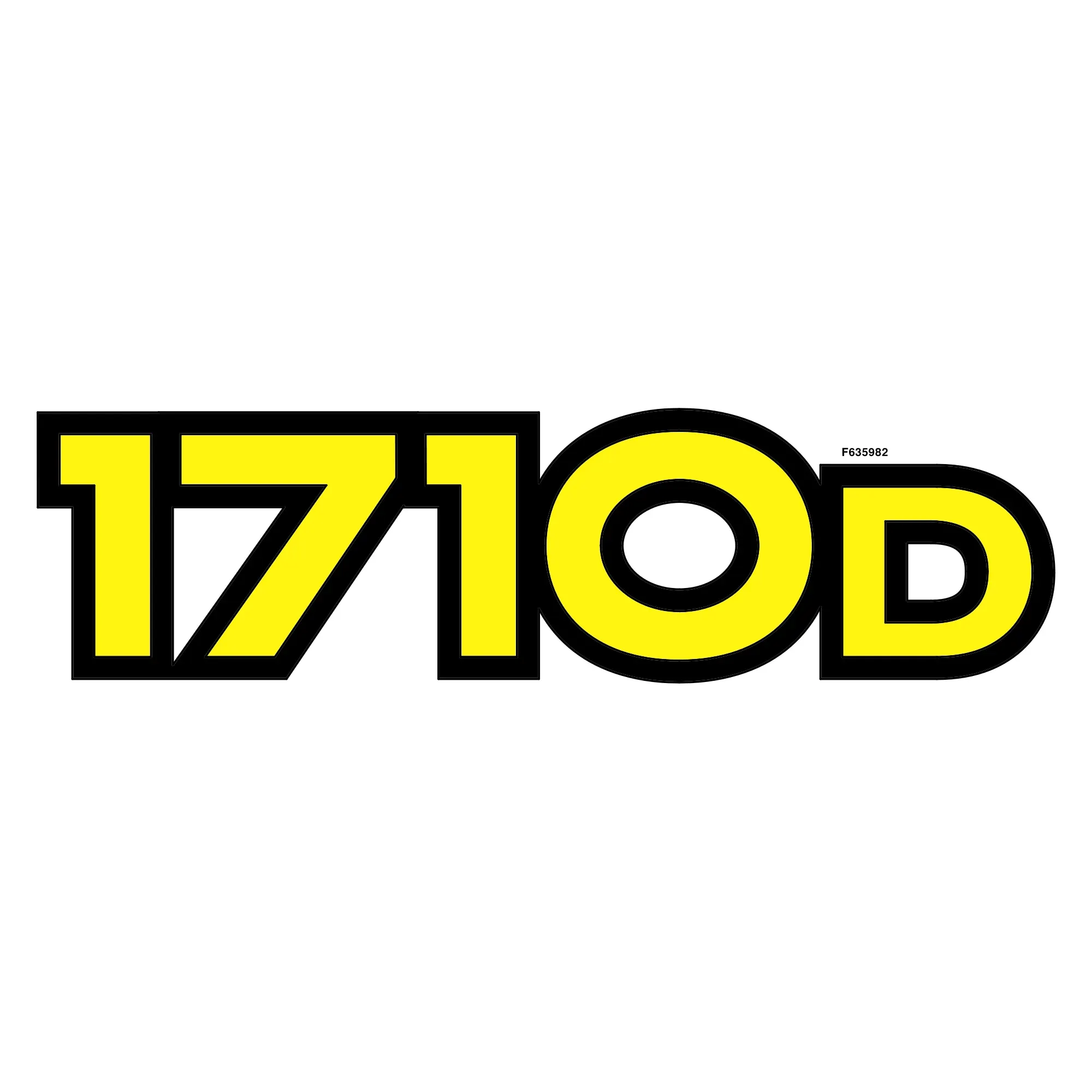 John Deere 1710D Model Label - F635982