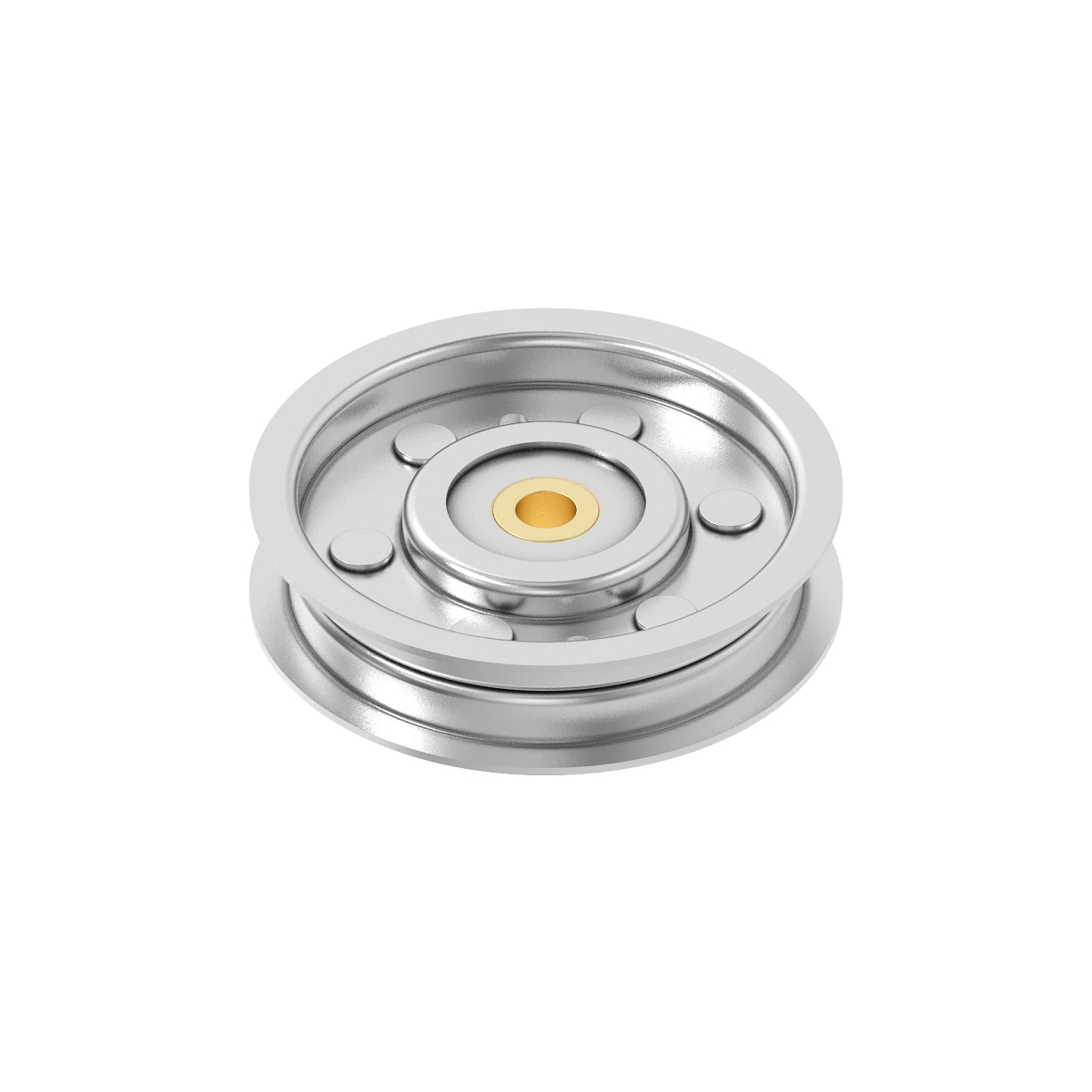 John Deere Welded Flat Idler Pulley with Bearing - AM103018