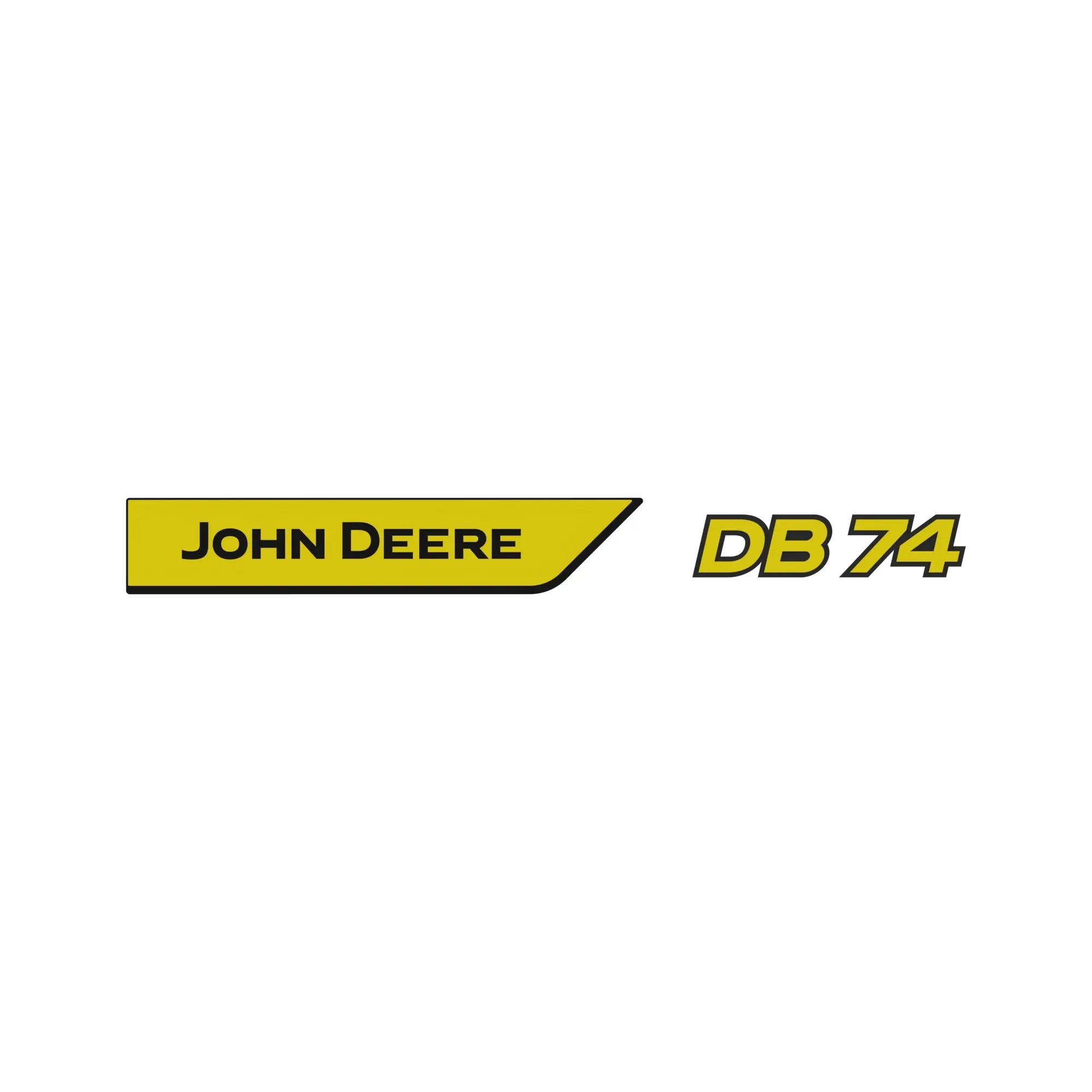 John Deere DB74 Model Designation Label, Left Side - A128488