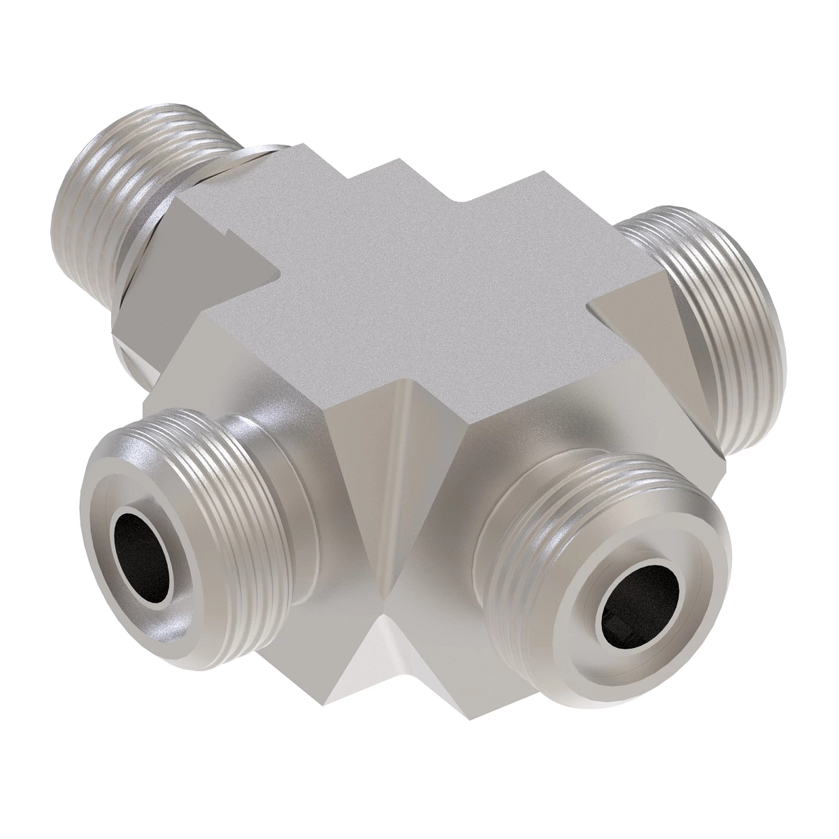 Threaded Cross Fitting 38H1695: Straight Threaded Cross Fitting | Shop.Deere.com