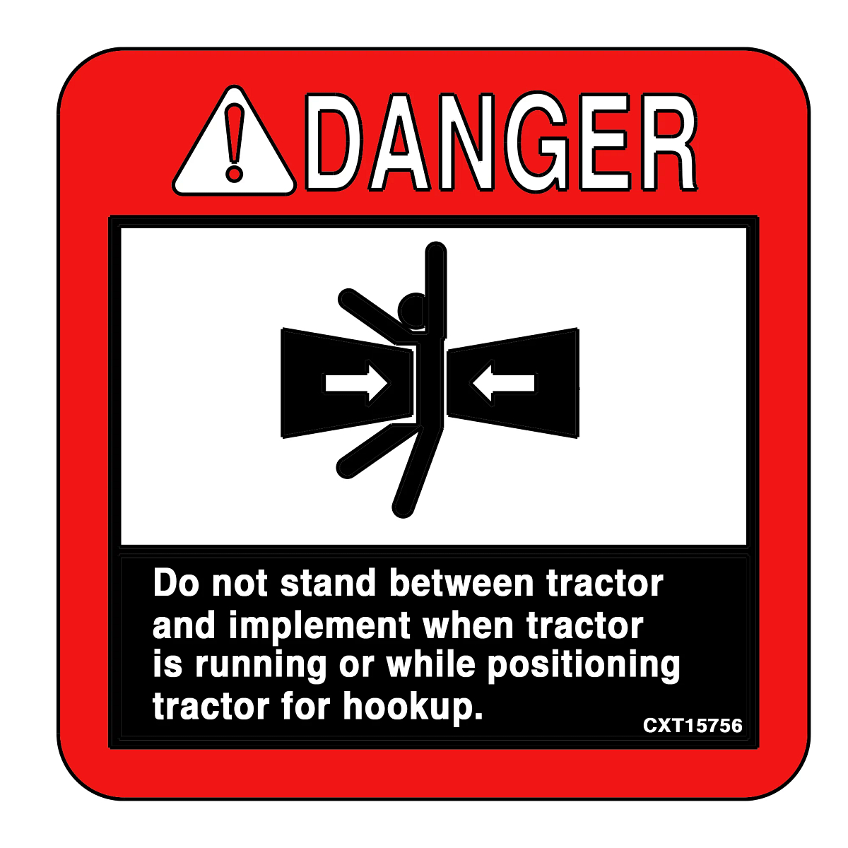 SAFETY SIGN, DECAL-DANGER IMPL POST