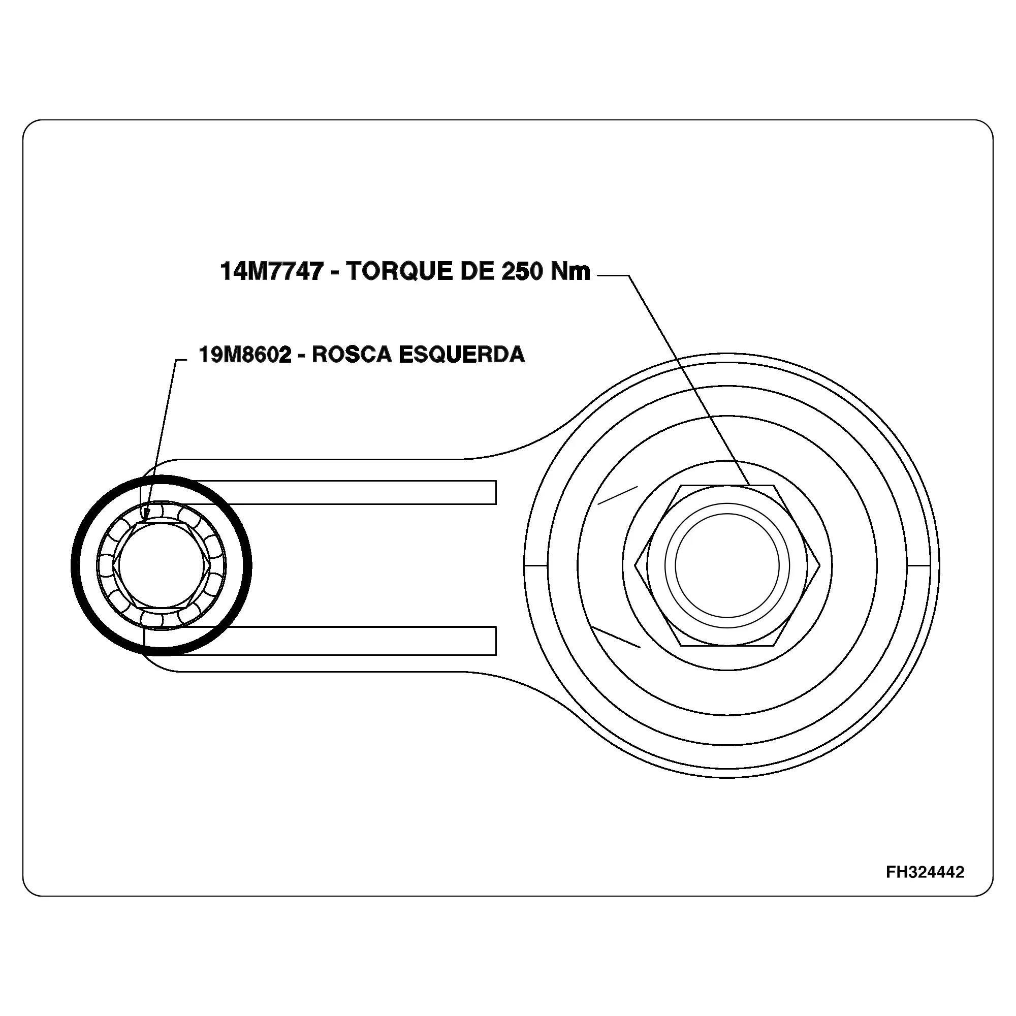 John Deere Follower Arm Instruction Label - FH324442