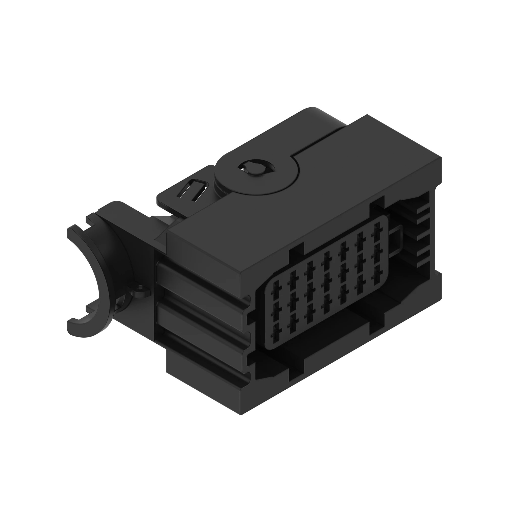 John Deere Black Internal Electrical Connector Housing, 21 Cavities - 57M10954