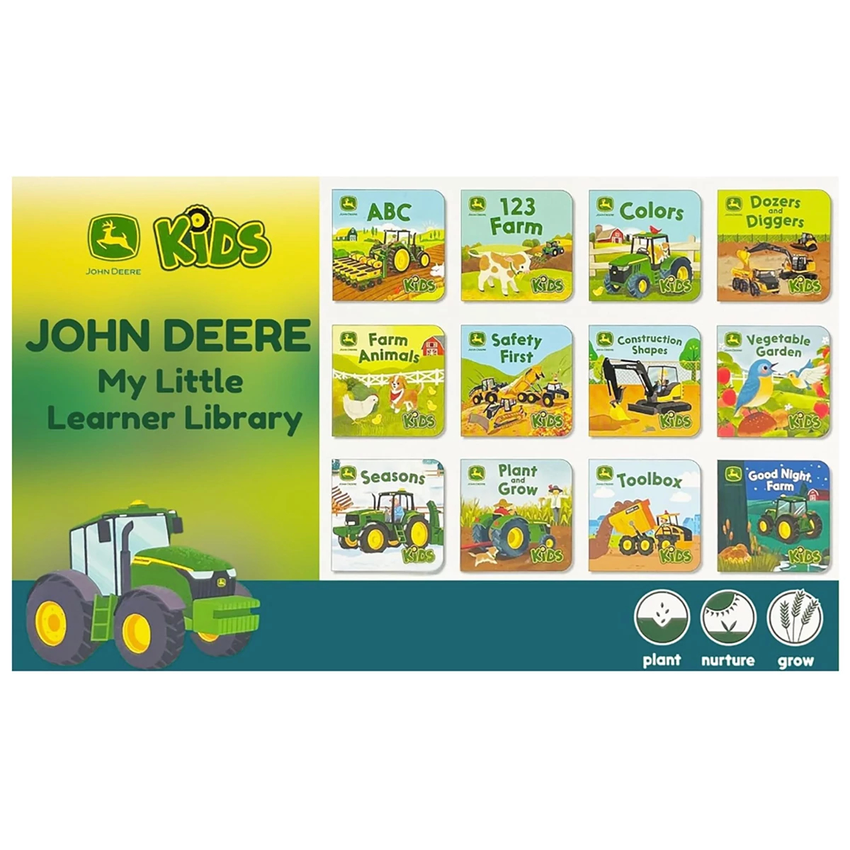 My Little Learner Library John Deere Kids 12-Book Set Board Book