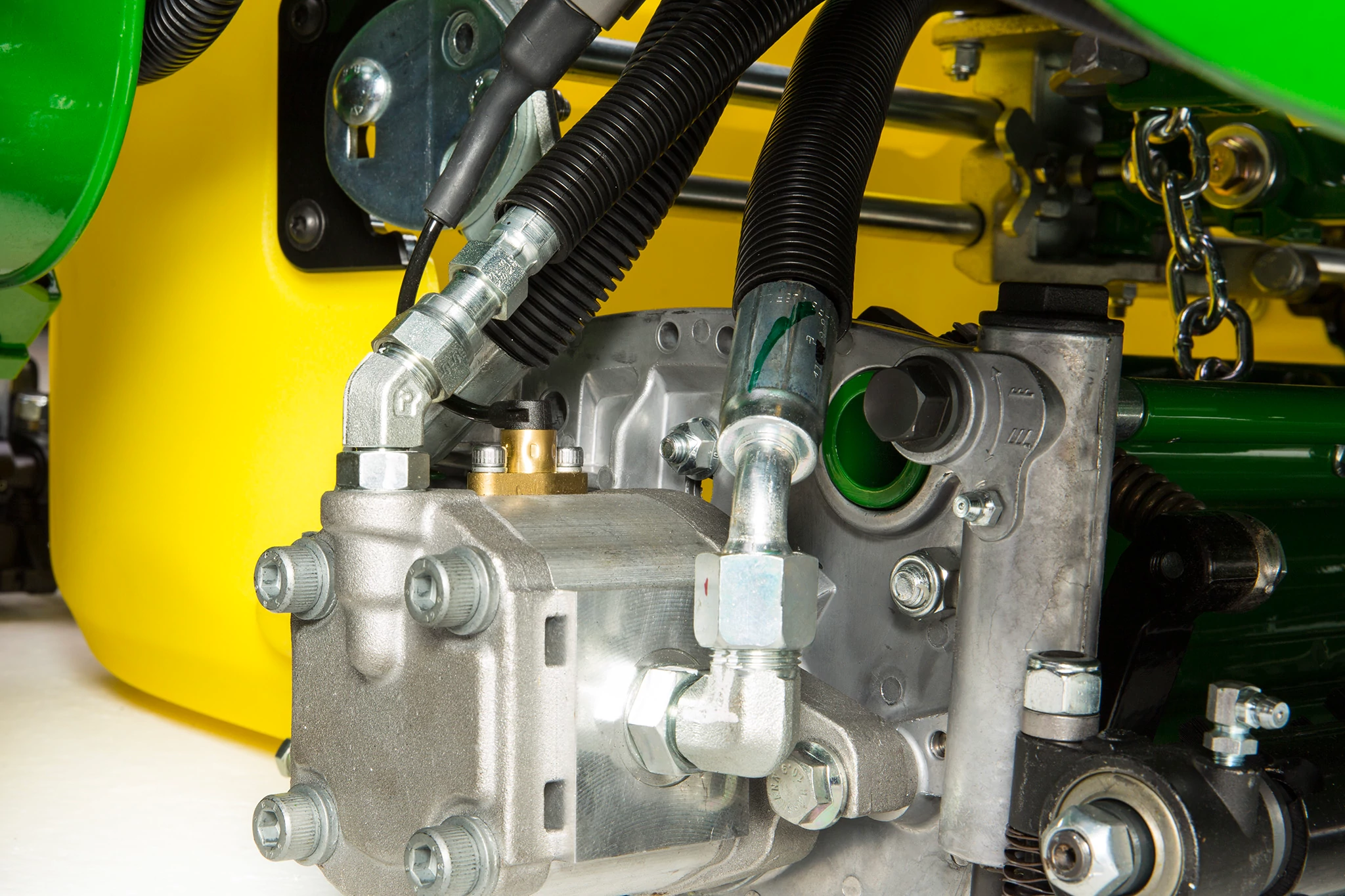 Close up view of electric reel drive