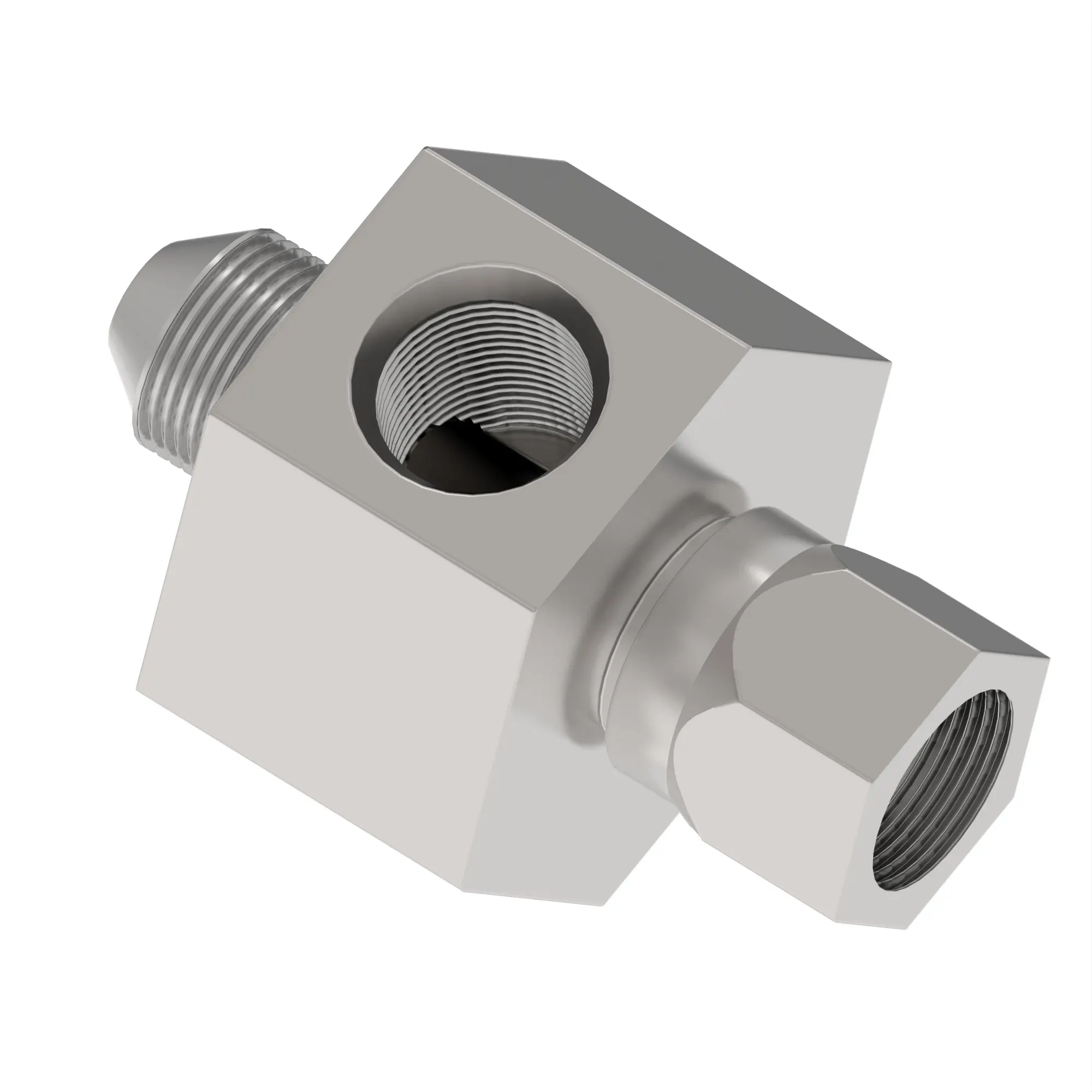 TEE FITTING, DASH 6 JIC RUN T (M14