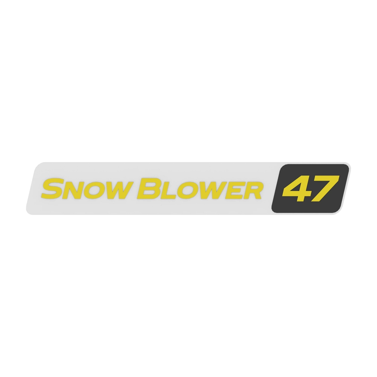 Label, 47" Snow Blower