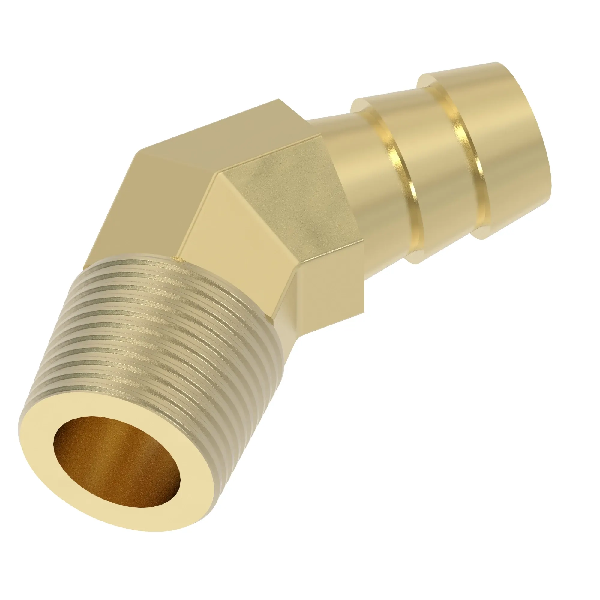 John Deere 45 Degree Male Barbed Elbow Fitting - N379152