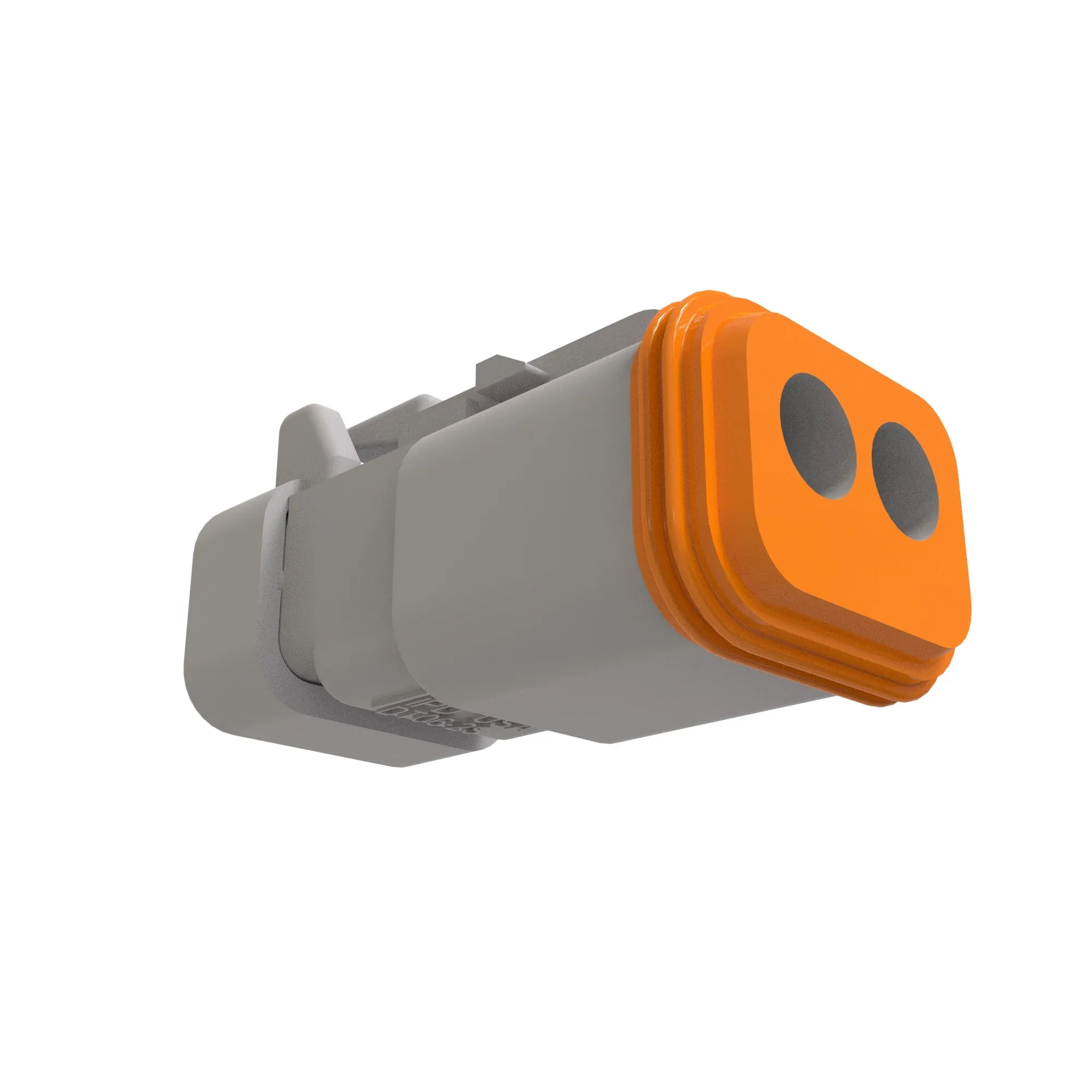John Deere Black Internal Electrical Connector Housing, 2 Cavities - 57M8639