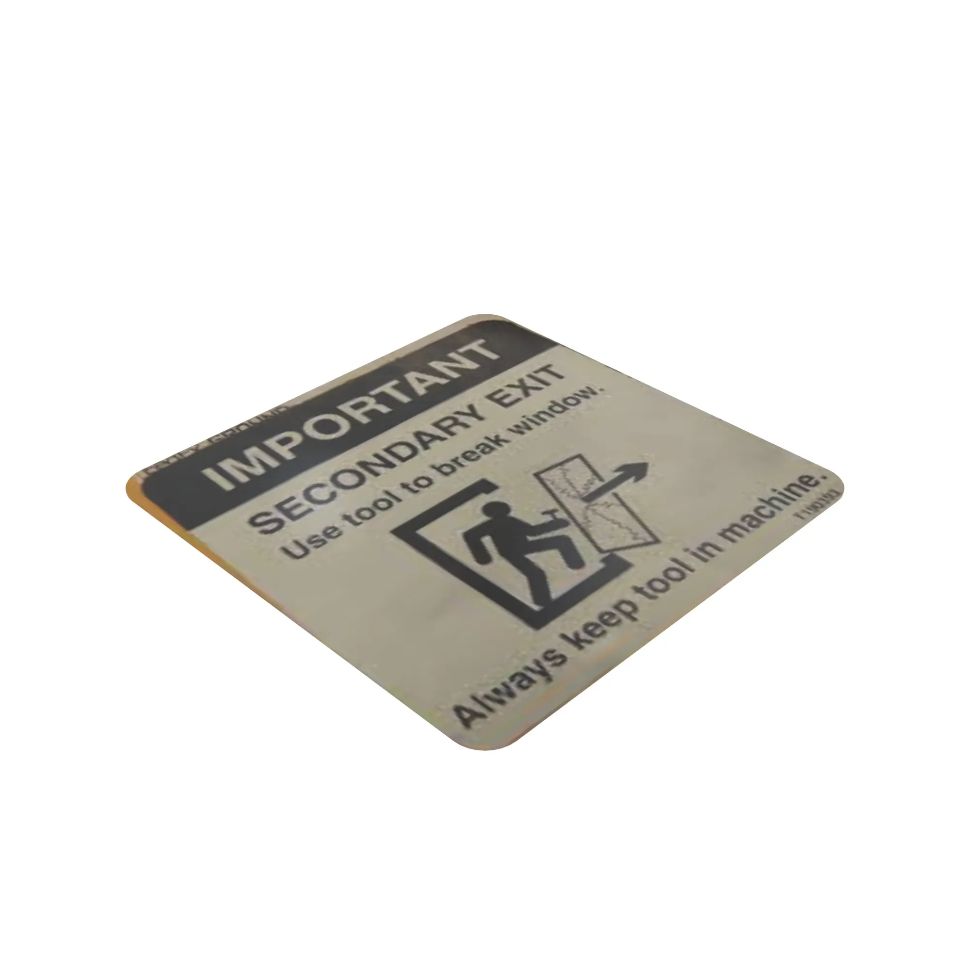 John Deere Secondary Exit Label - T190393