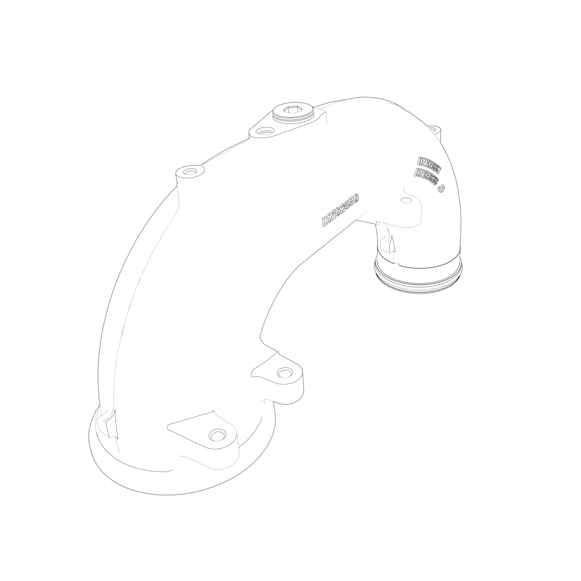 John Deere Turbocharger Compressor Air Duct - DZ102950