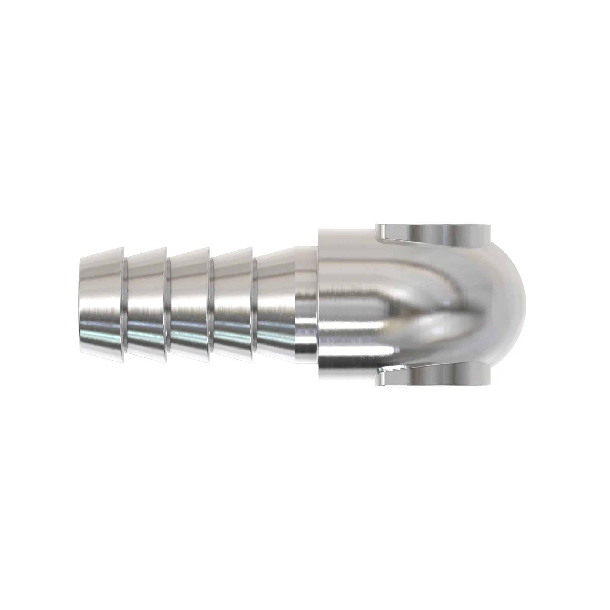 HOSE FITTING, BARBED ELBOW, W/ SCREEN
