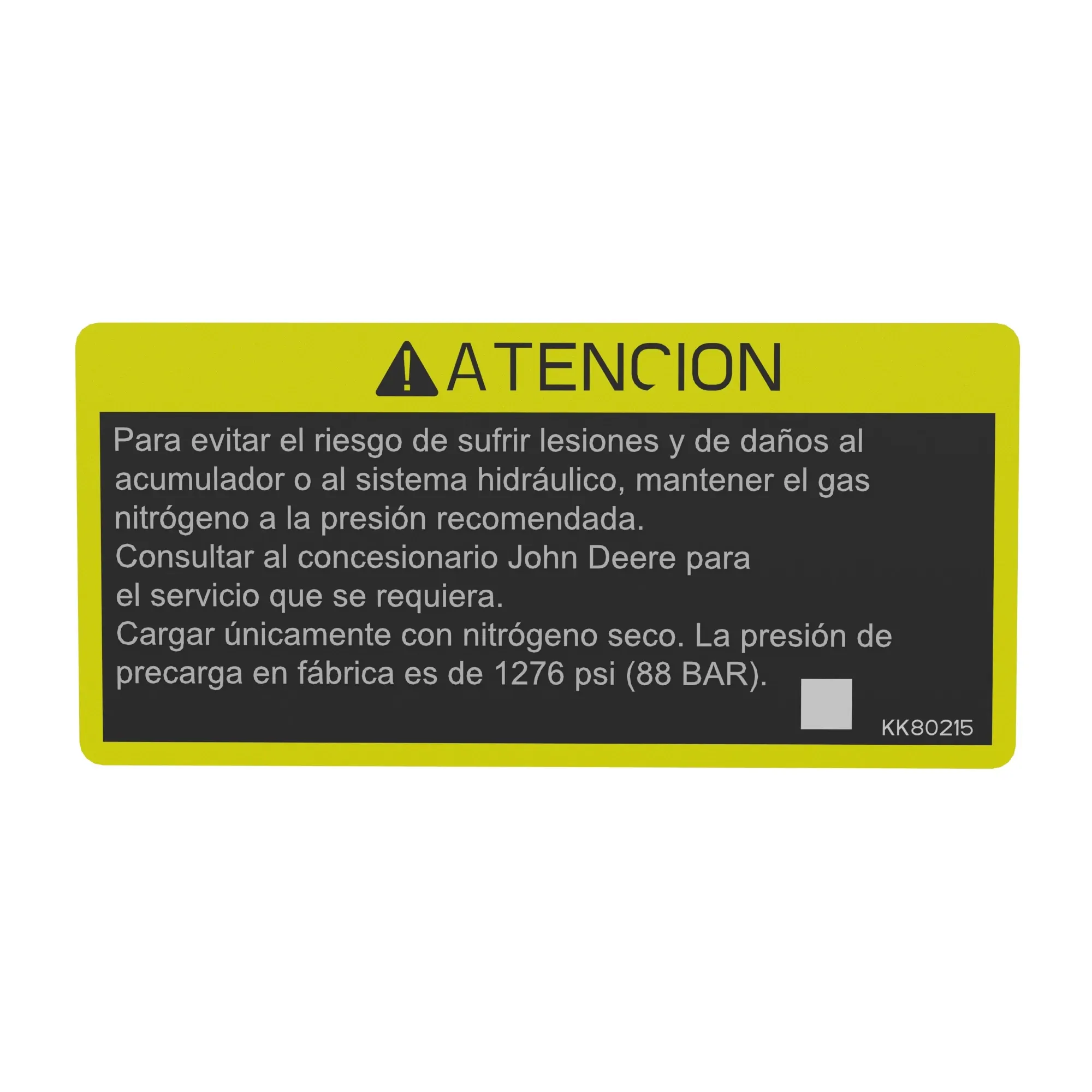 John Deere Safety Sign - KK80215