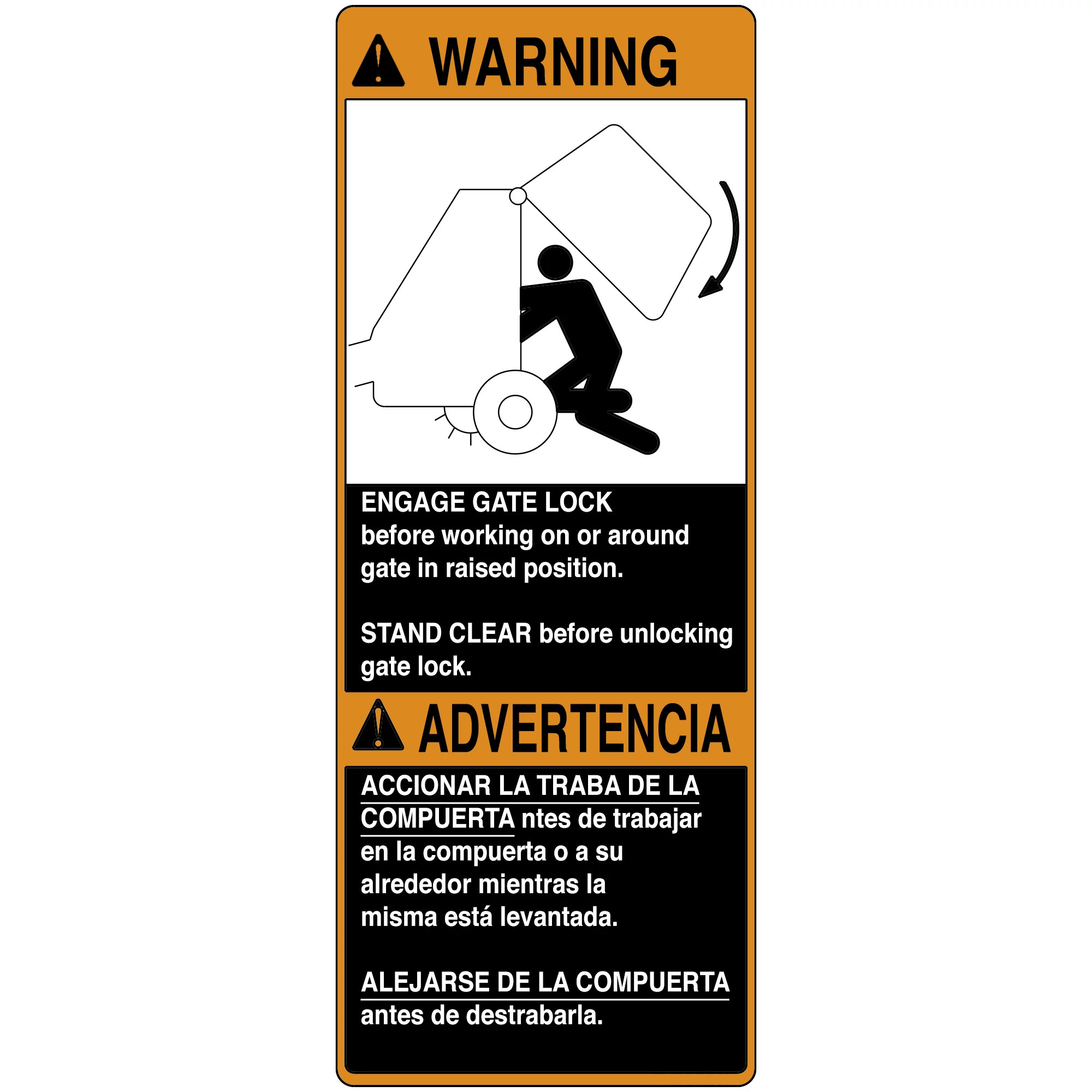 John Deere Gate Lock Warning Label - FH307201