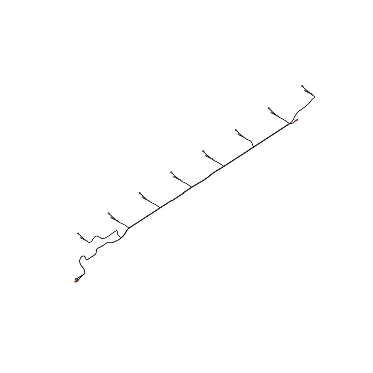 Wiring Harness, Wings, 8 Row