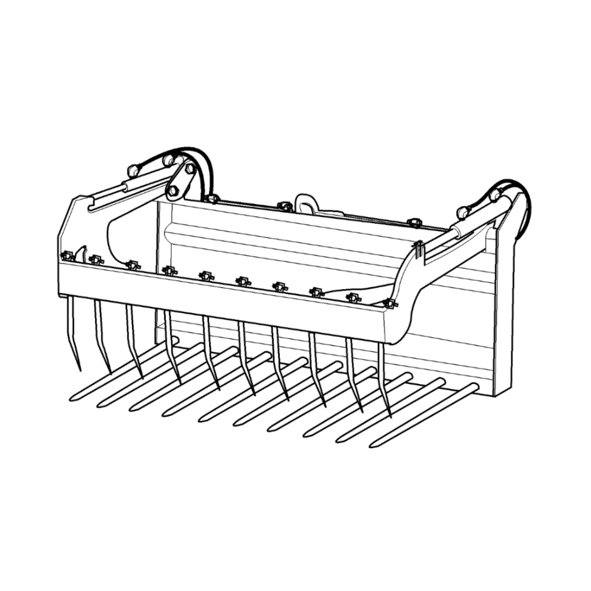 John Deere Standard Manure fork with Grapple, 1600 mm Length - EC300161