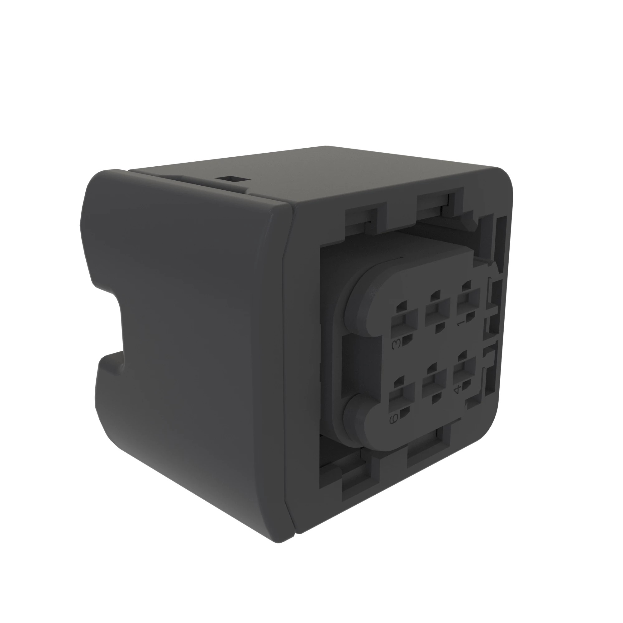 CONN TYCO HDSCS 6W FS BLK PLSTC