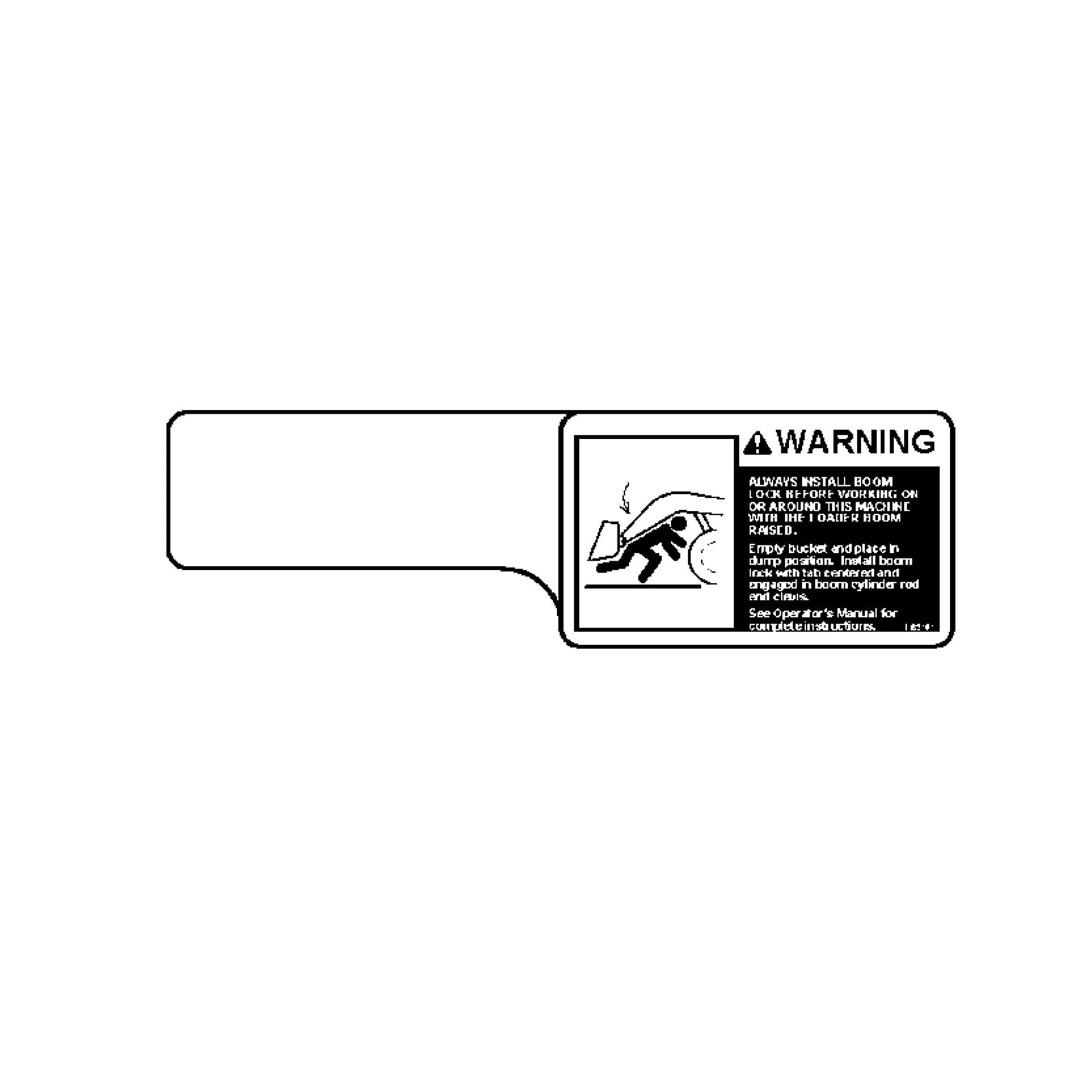 John Deere Boom Lock Label - T182191