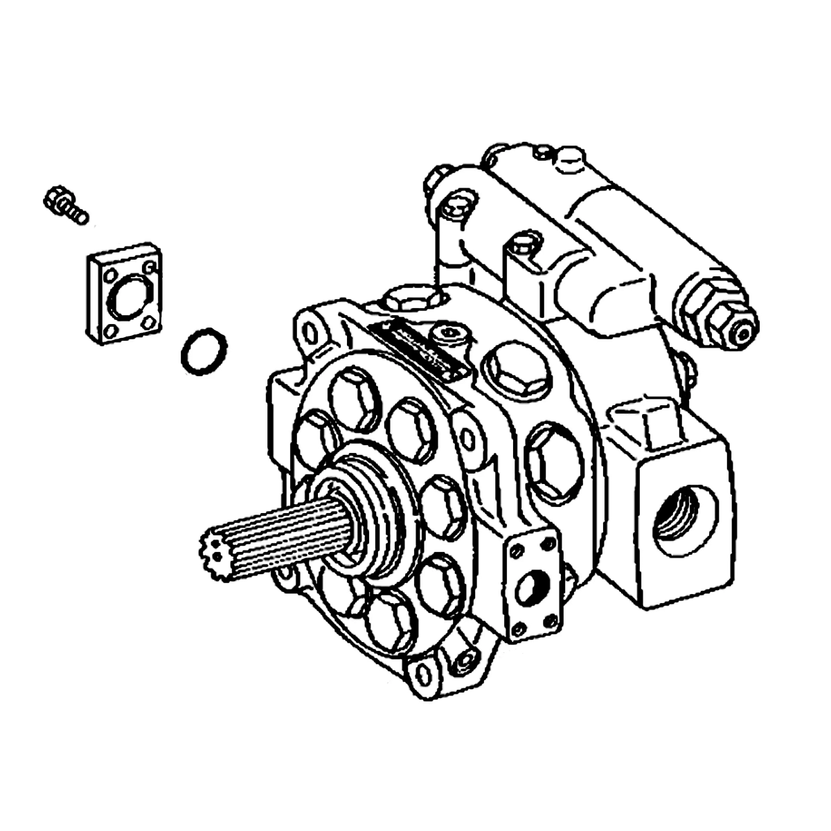 John Deere Hydraulic Pump, 65 cc/rev - RE33467