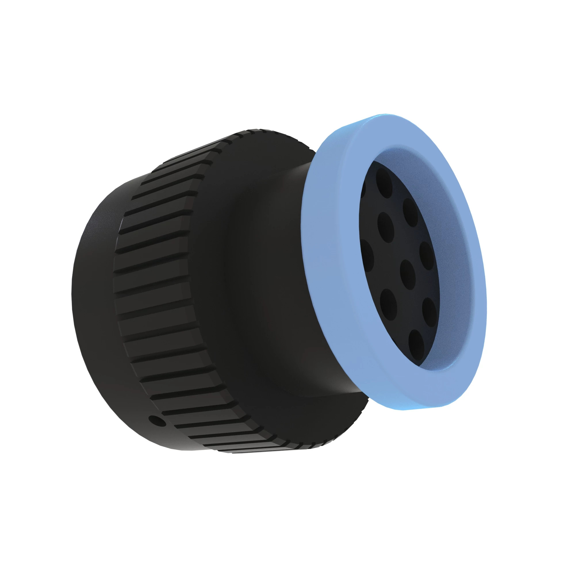 John Deere Black External Electrical Connector Housing, 14 Cavities - 57M11358