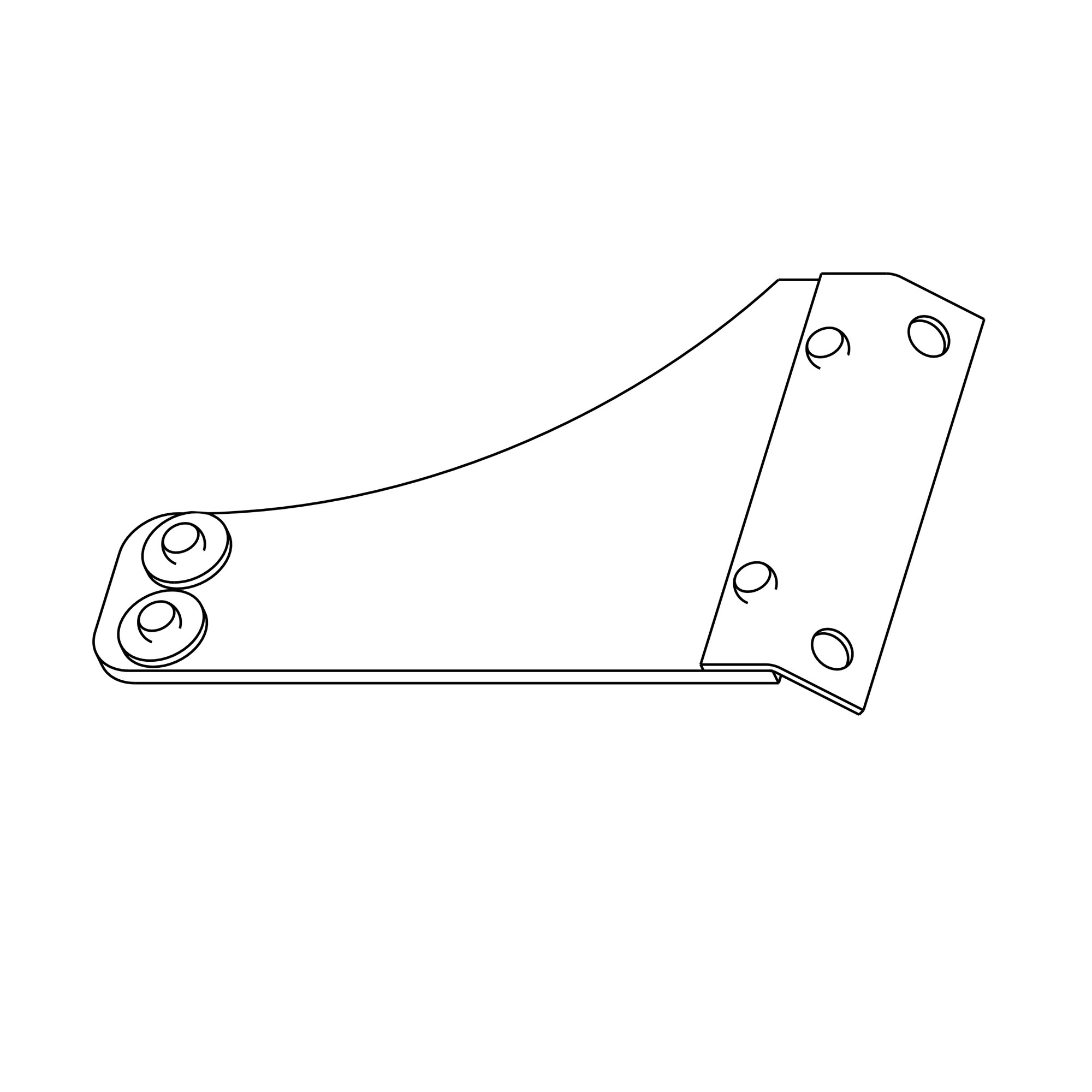 John Deere Sidehill Cleaning Shoe Deflector, Right Side - AH214923