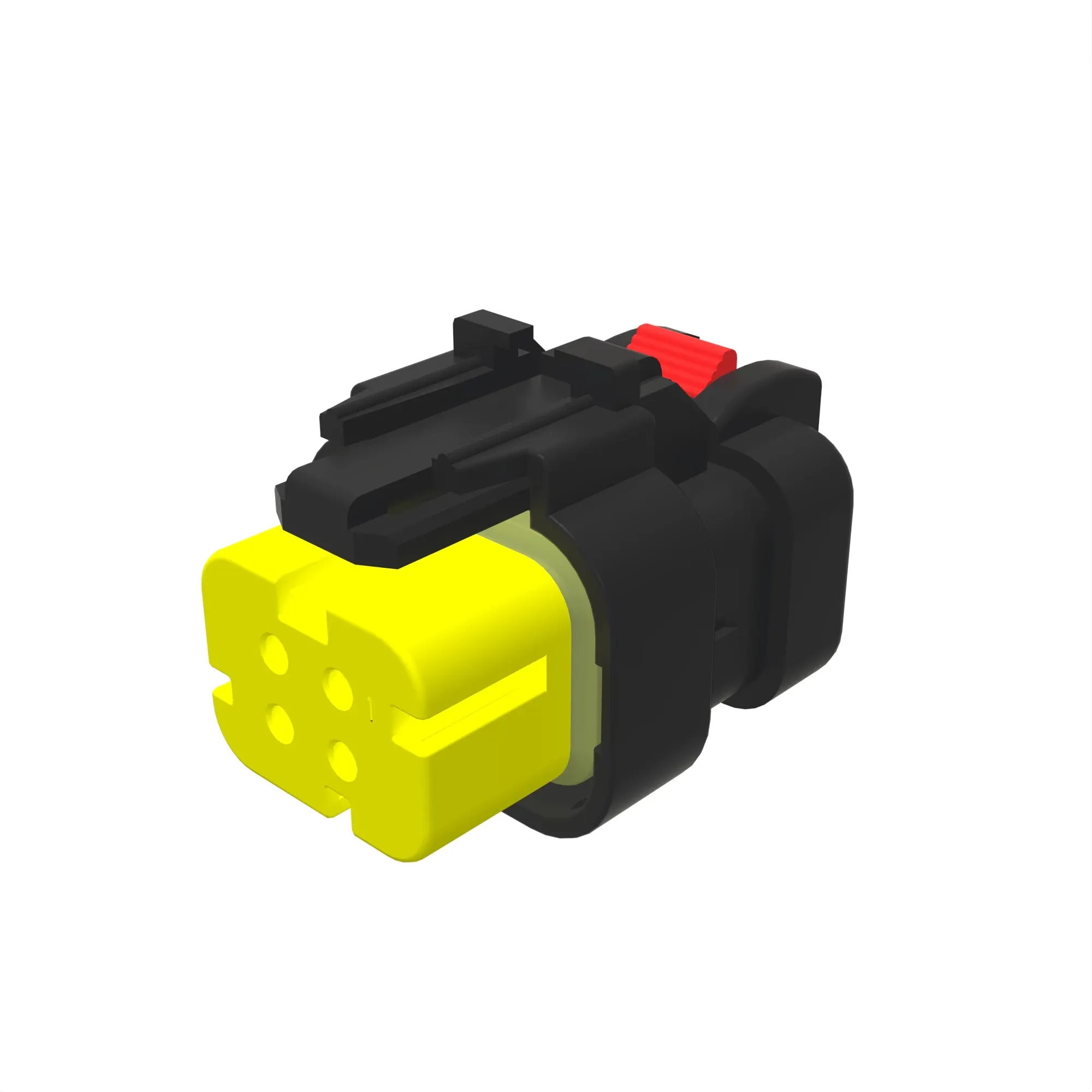 John Deere Yellow Electrical Connector Housing, Cavities 4 - 57M9744