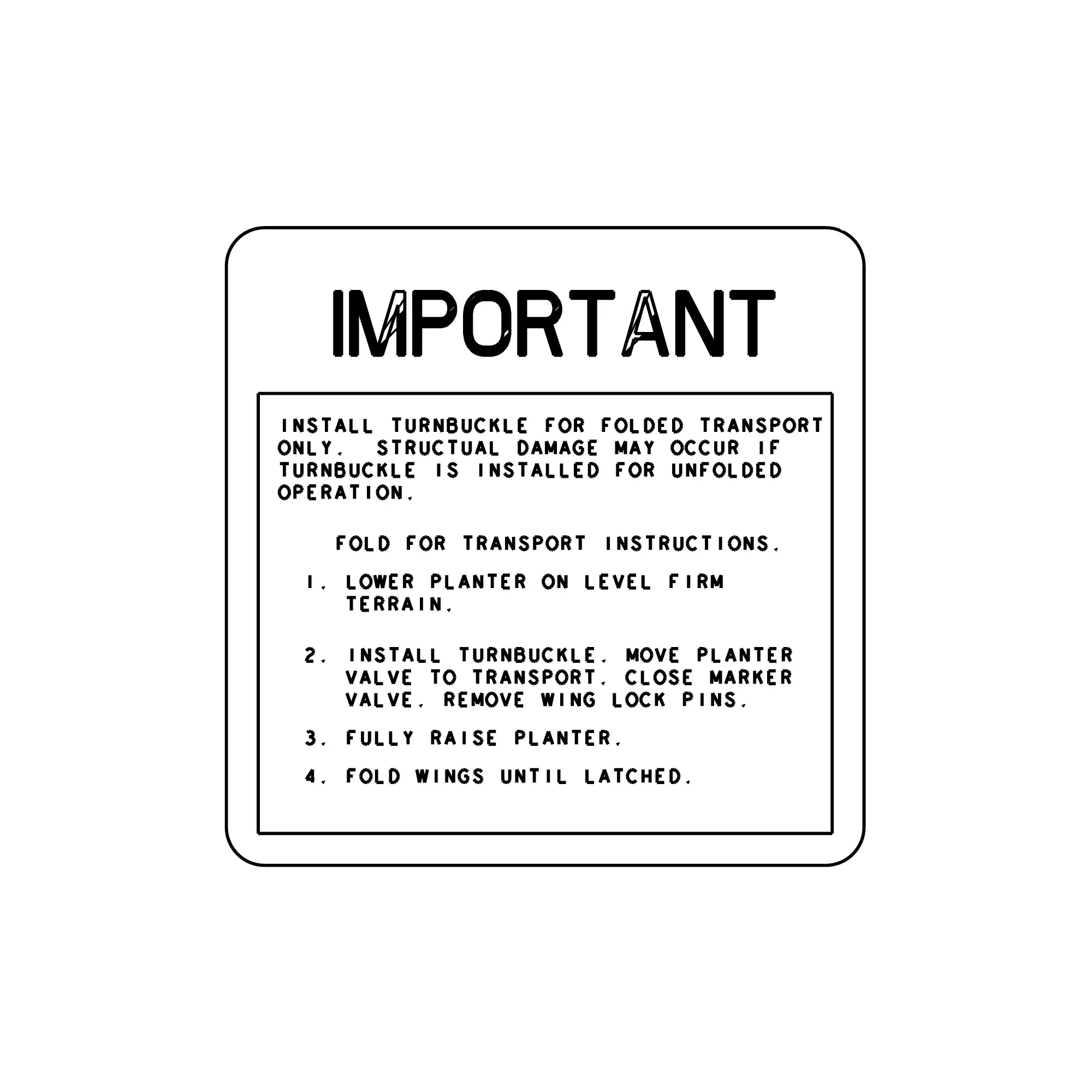 John Deere Information Sign - A54069