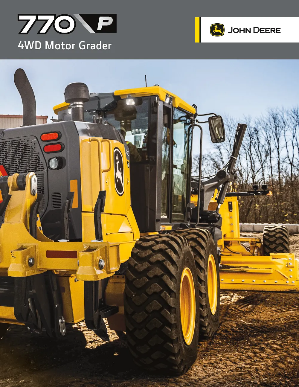 770 P-Tier 4WD Motor Grader Brochure cover