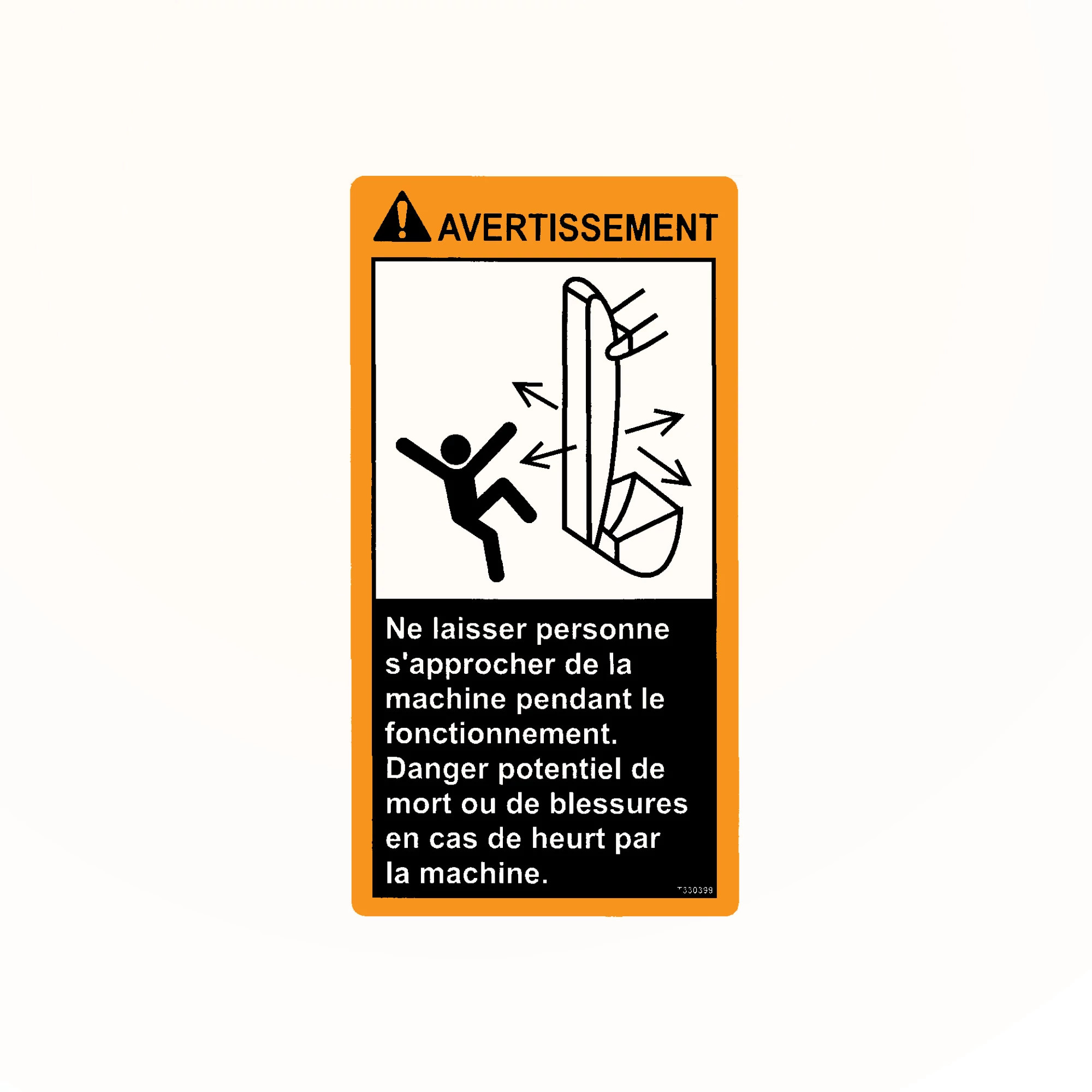 DECAL, ARM OPERATION WARNING