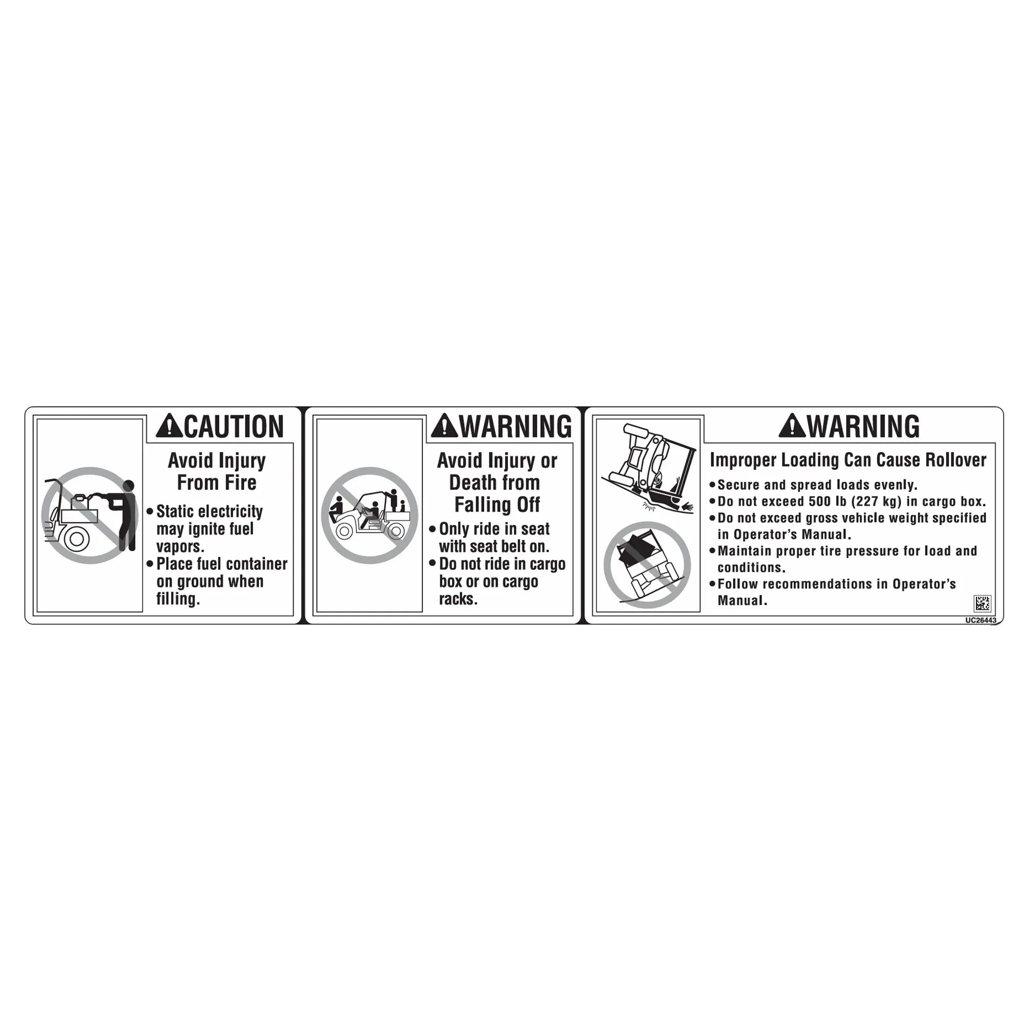 John Deere Safety Sign - UC26443