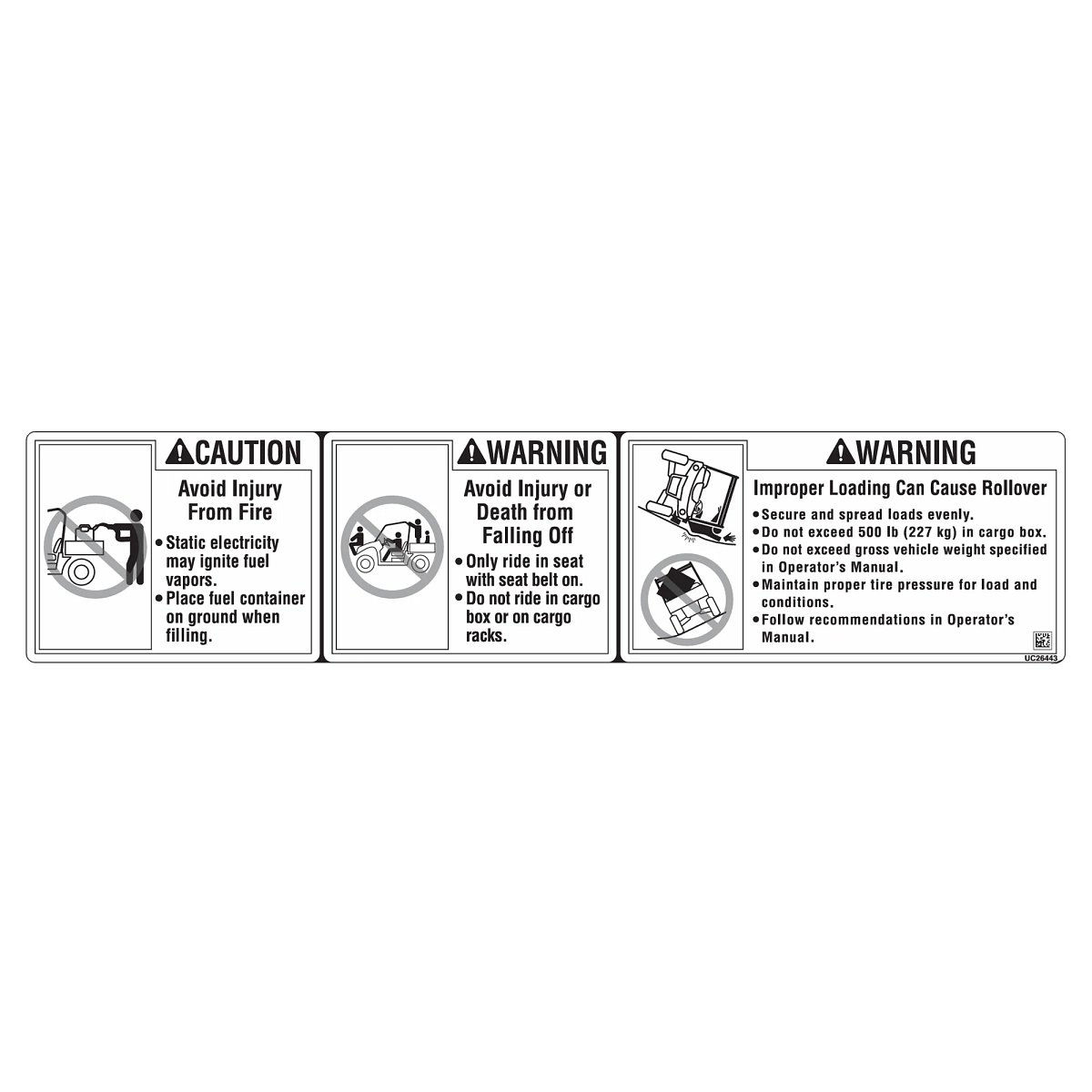 Safety Sign, Cargo Box, Mduv, Engli