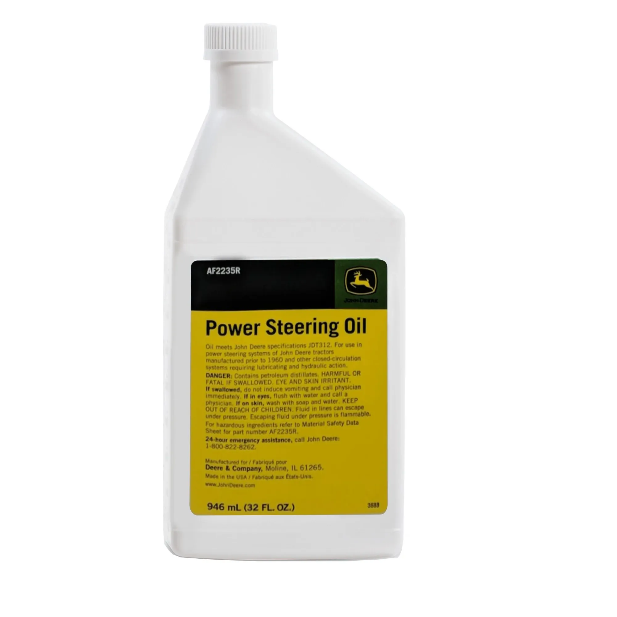 John Deere Power Steering Oil, 946 ml (32 Fluid Oz) - AF2235R