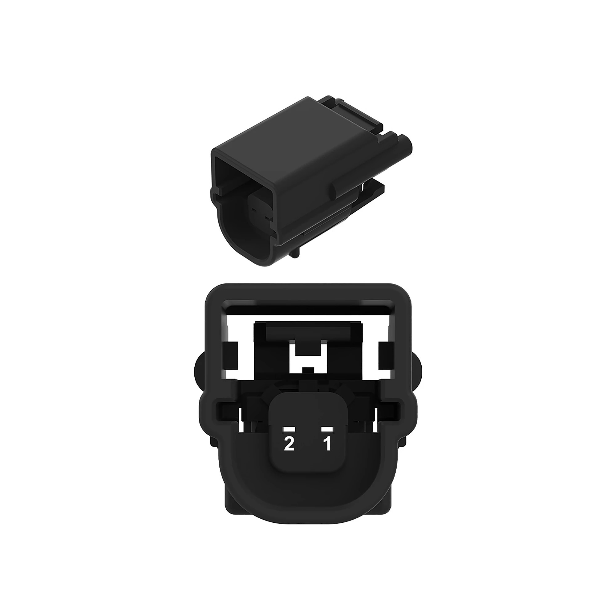 CONN PKC 2W FS BLK PLSTC