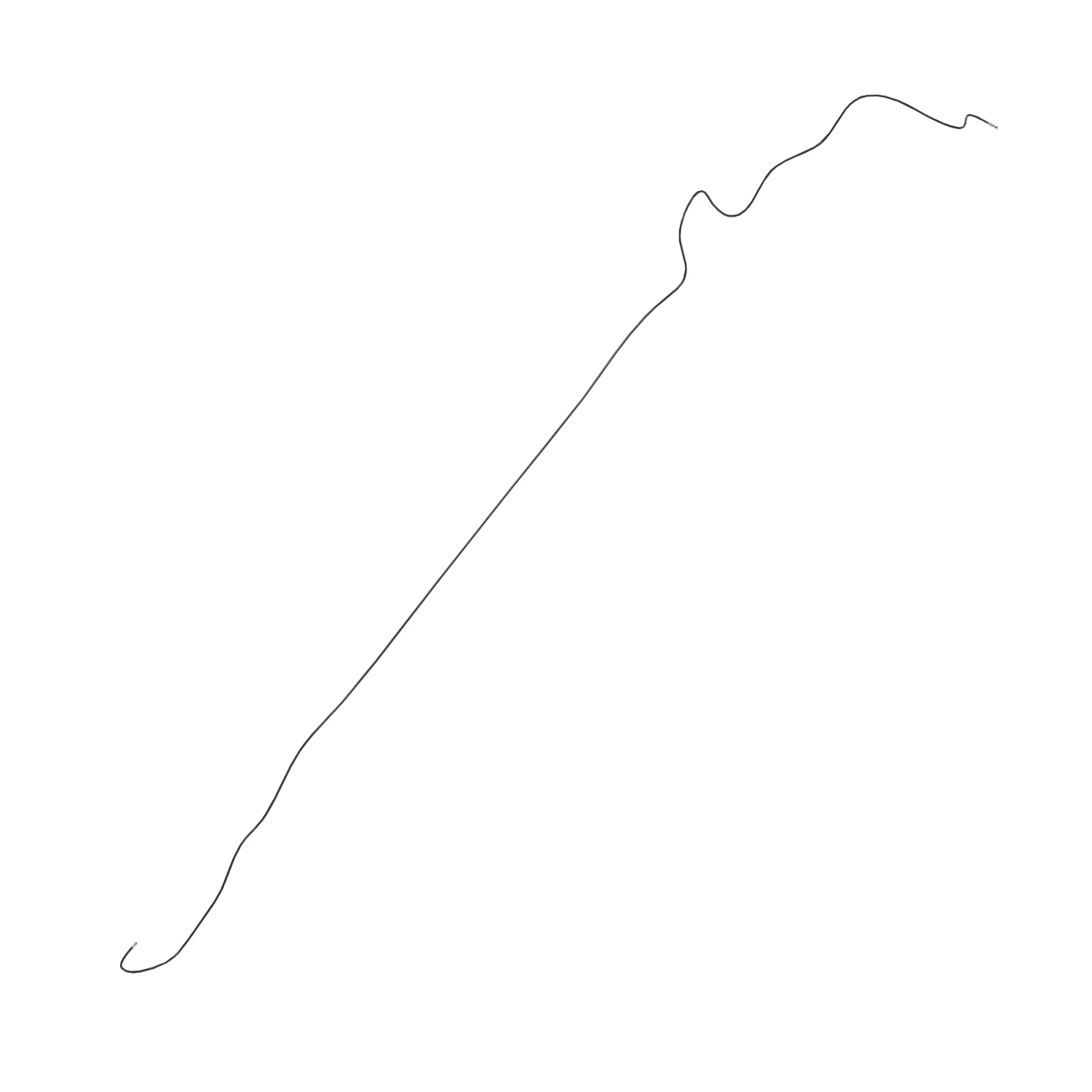 John Deere Boom Valve Outer Fold Hydraulic Hose - AN205932