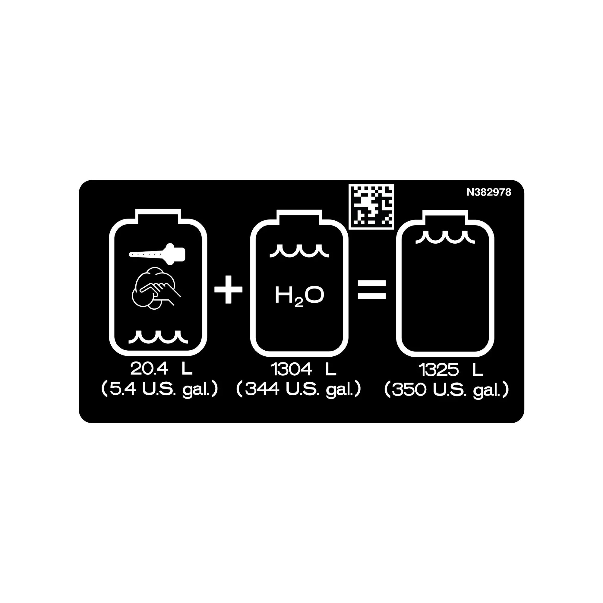 John Deere Water Tank Text Free Label - N382978