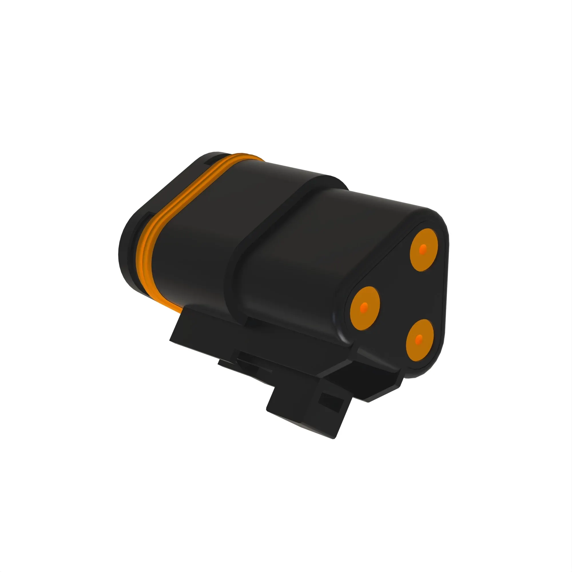 John Deere Black Internal Electrical Connector, 3 Cavities - 57M8166