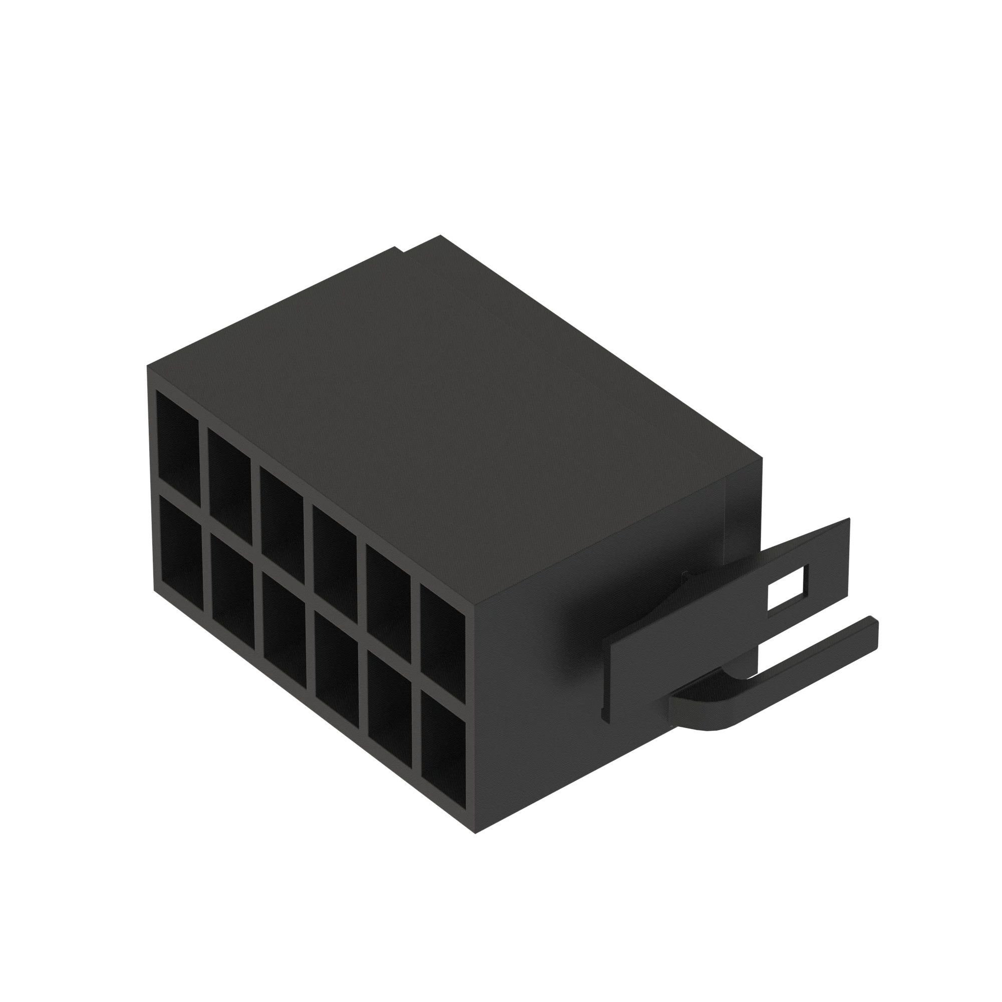 CONN CARLING 12W F BLK PLSTC