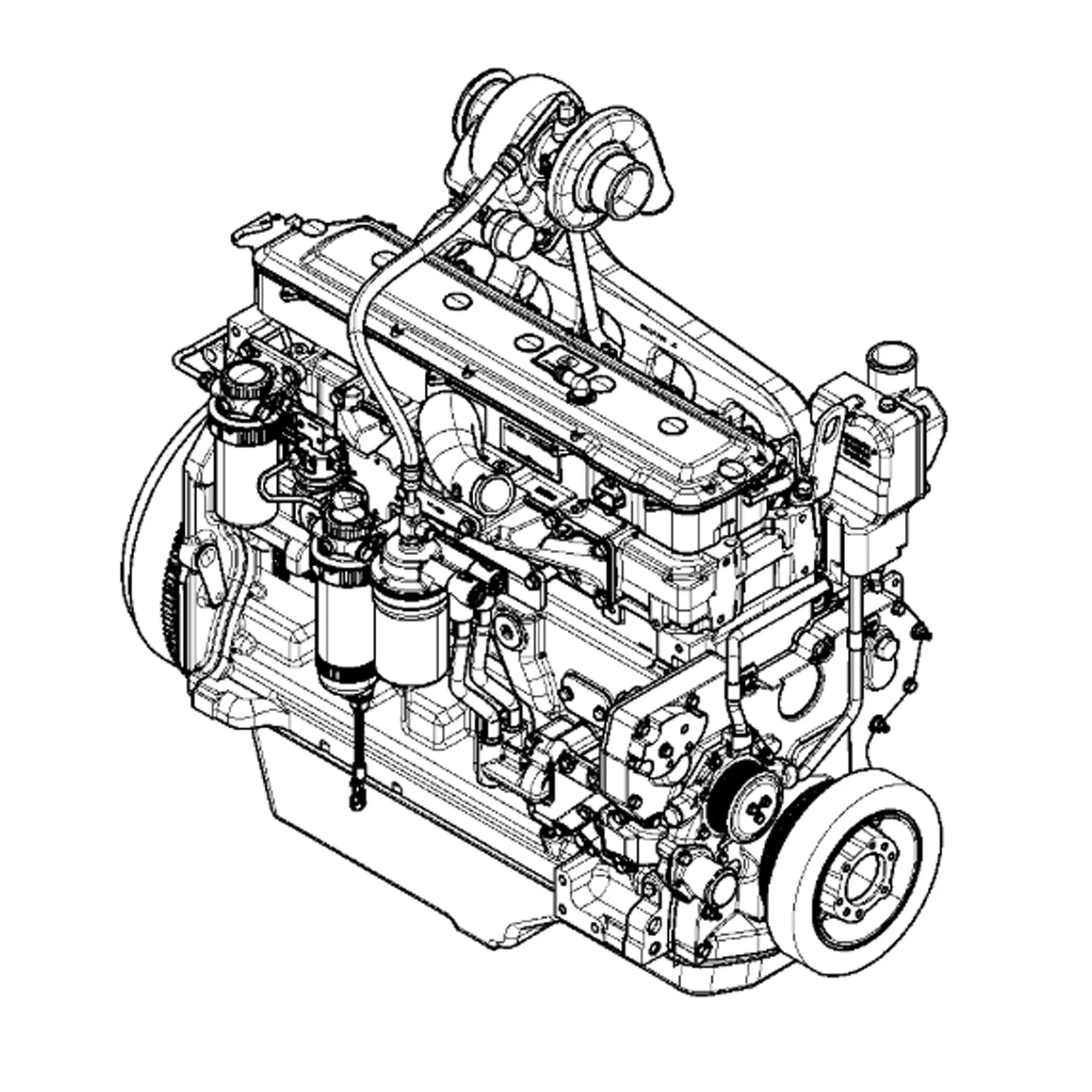John Deere Diesel Engine, 6.8 Liters - PE11076
