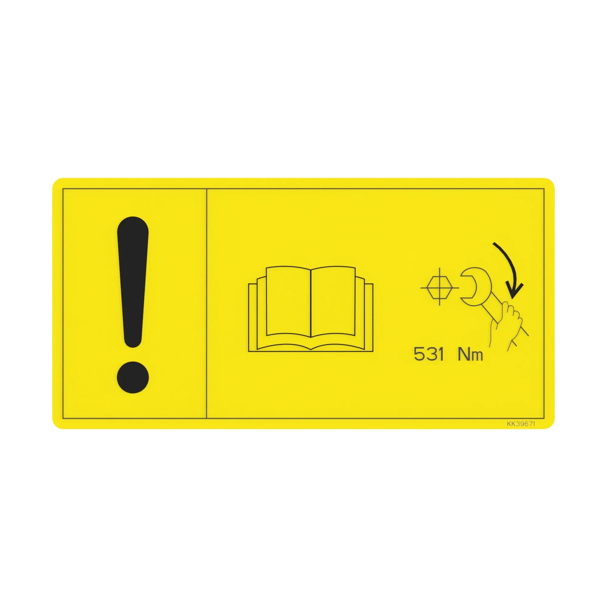 John Deere Label, Torque - KK39671