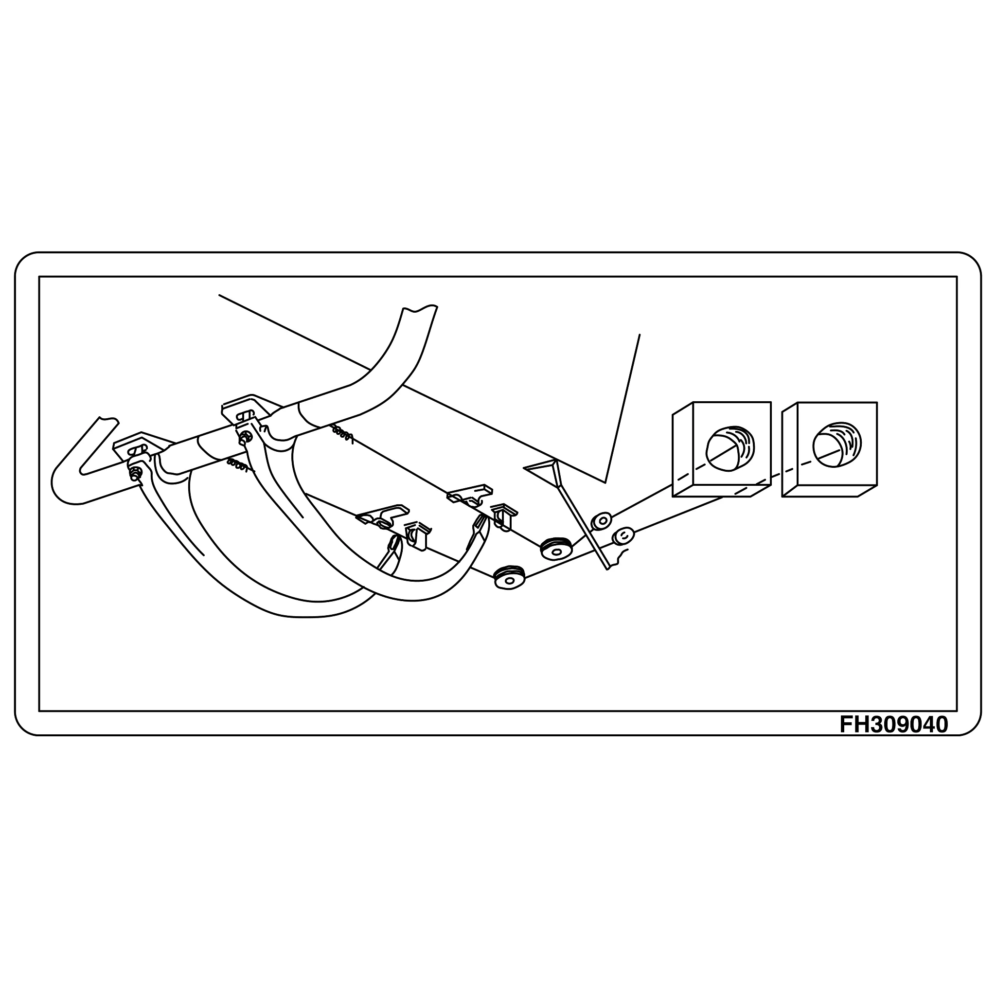 John Deere Text Free Instruction Decal - FH309040