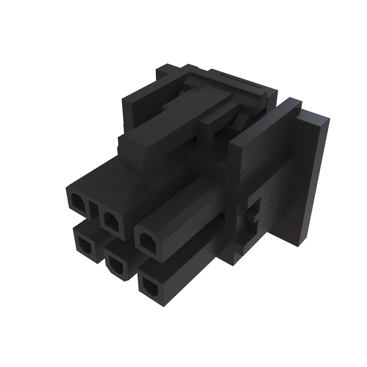 CONN MOLEX MFITTPA 6W F BLK POLYSTR
