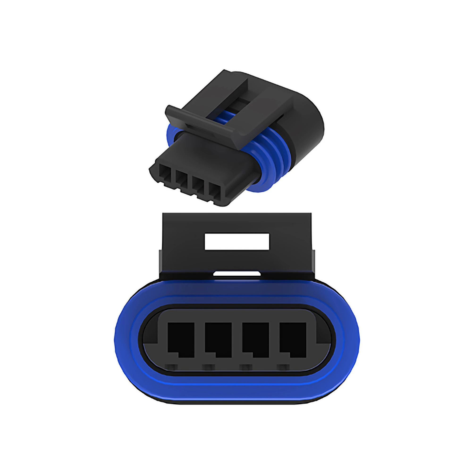 John Deere Black External Electrical Connector, 4 Cavities - 57M8122