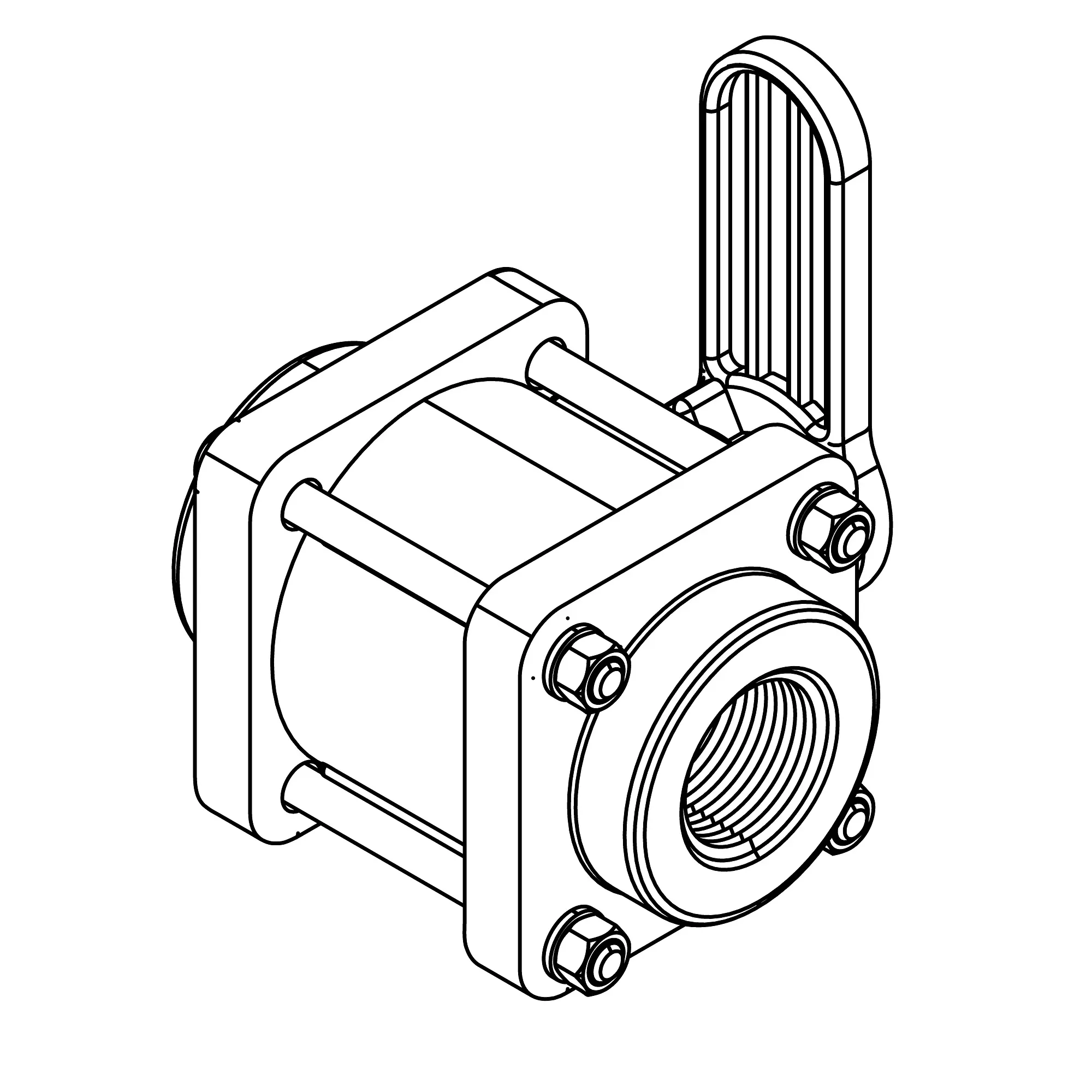 John Deere Polypropylene Ball Valves, 4 Bolted, Full Port, 150 PSI Max - PMV100FP