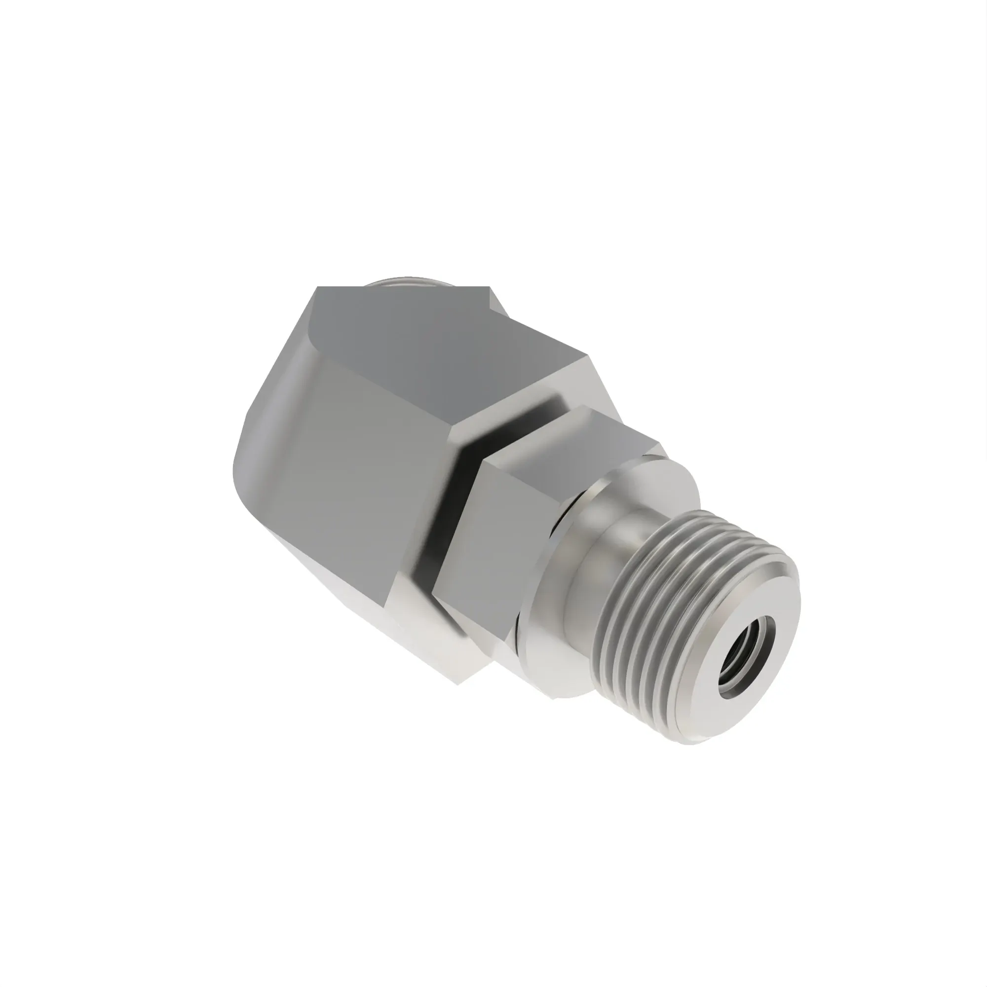 John Deere 45 Degree Straight Thread Elbow Fitting - 38H1045