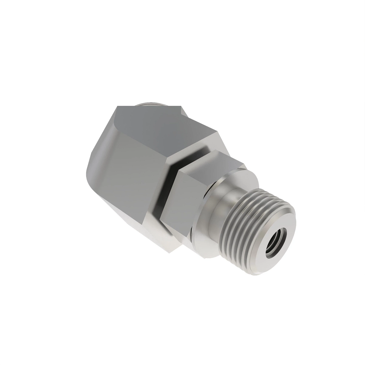 John Deere 45 Degree Straight Thread Elbow Fitting - 38H1045